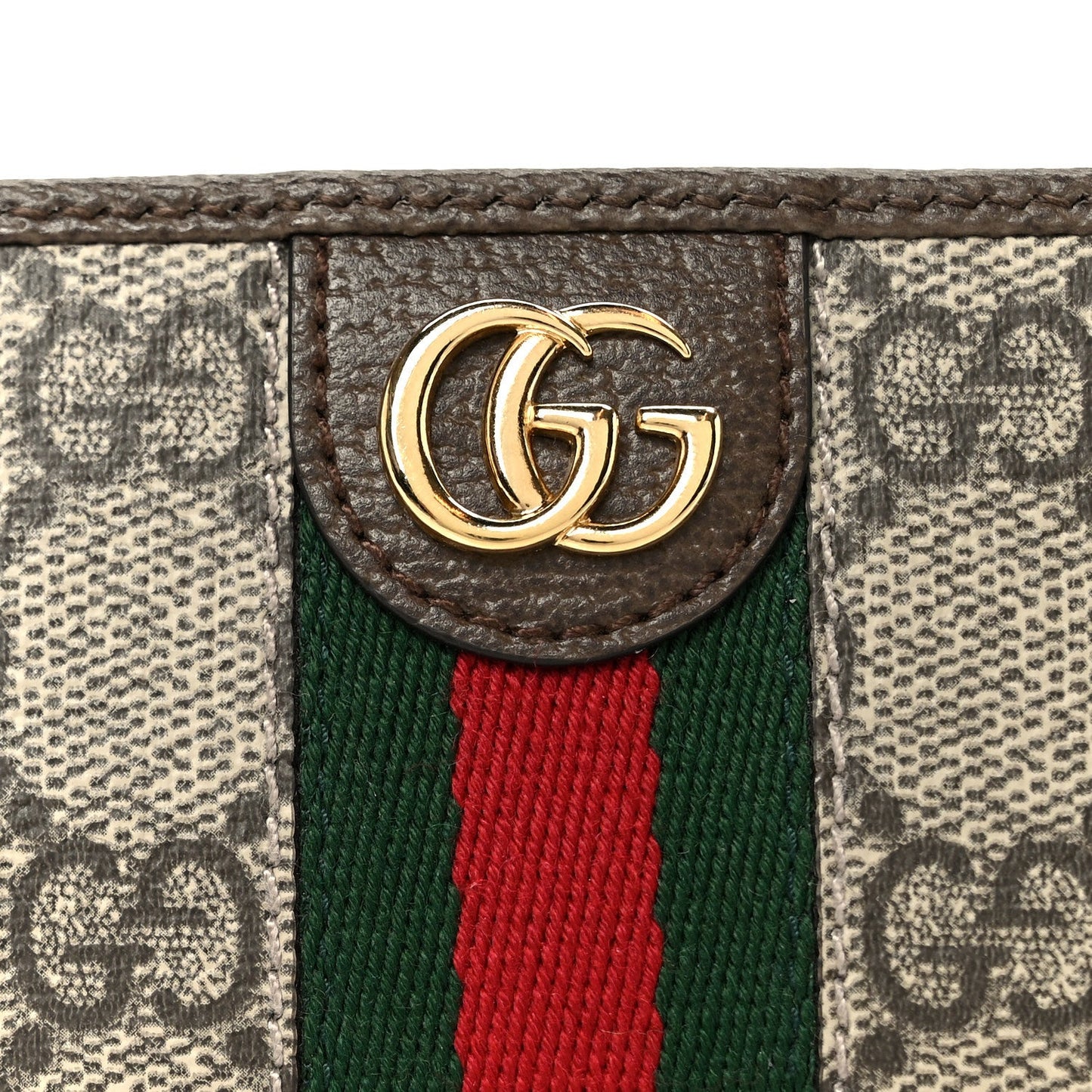 GG Supreme Monogram Web Ophidia Playing Card Case Beige New Acero