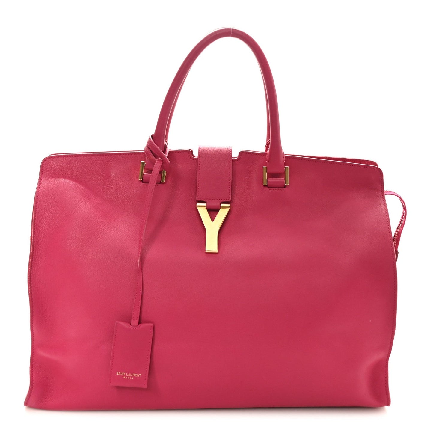 Calfskin Large Classic Y Cabas Fuchsia
