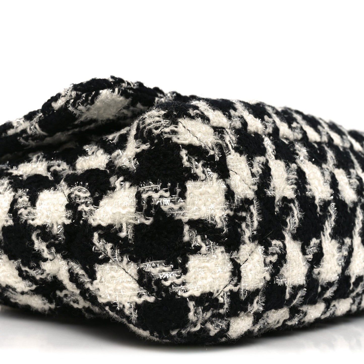Tweed Quilted Maxi Chanel 19 Flap Black Ecru White