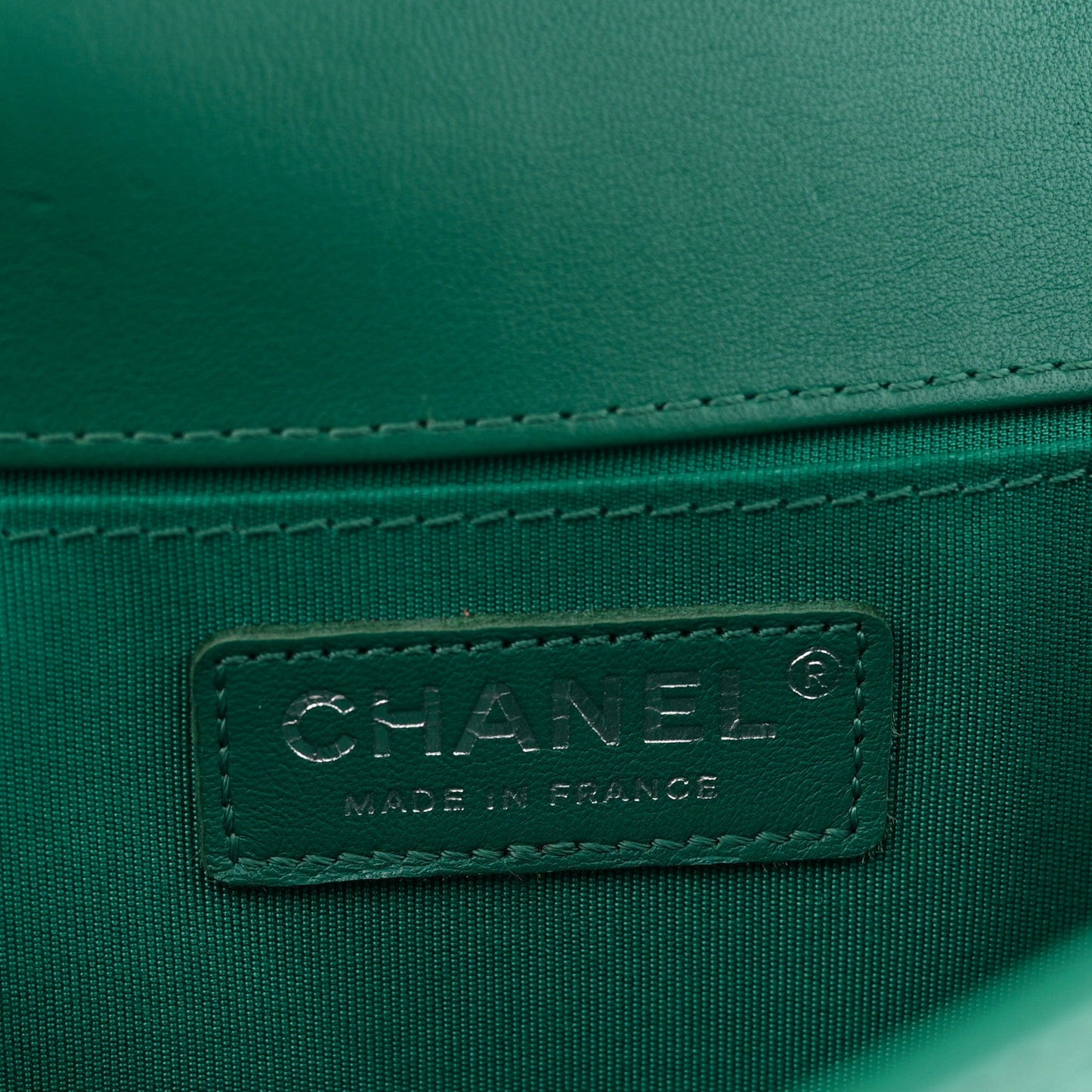 Lambskin Quilted Medium Boy Flap Green