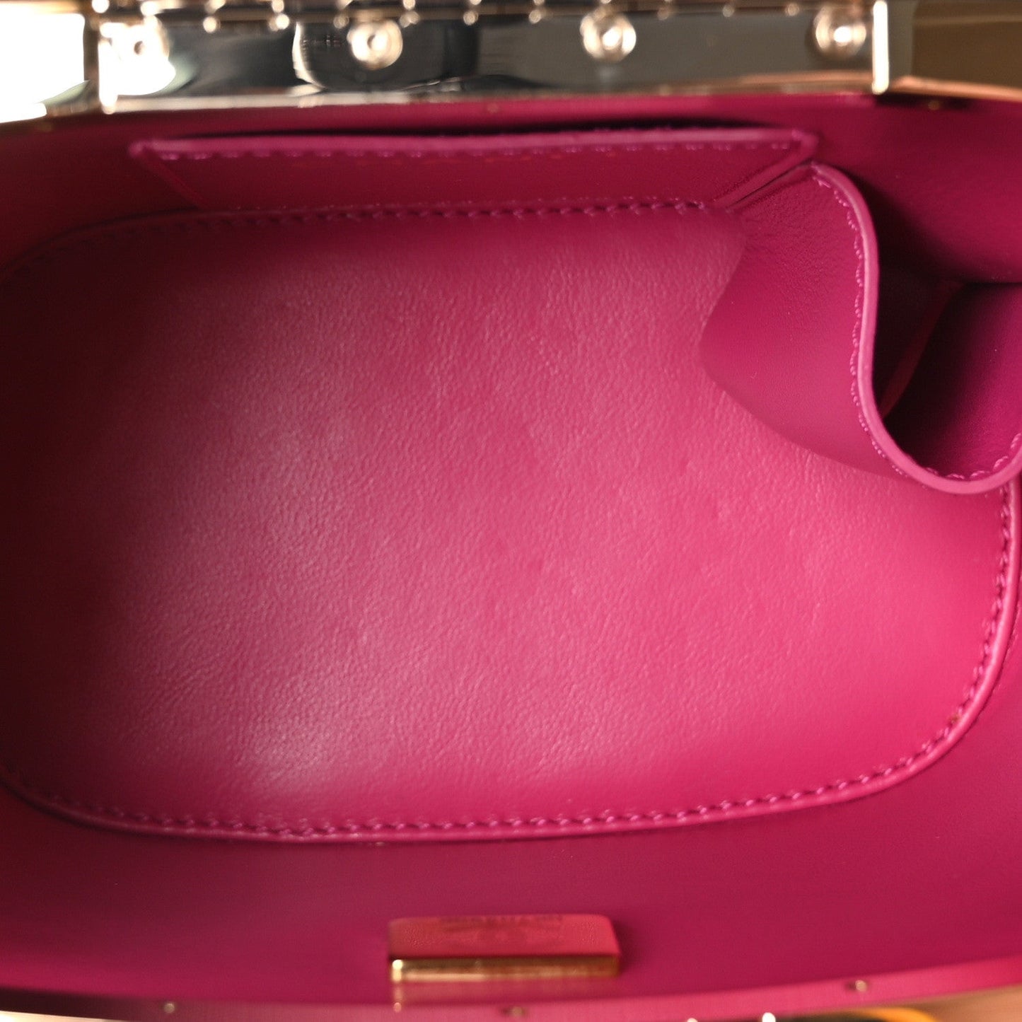 Tweed Quilted Small Vanity Case Fuchsia