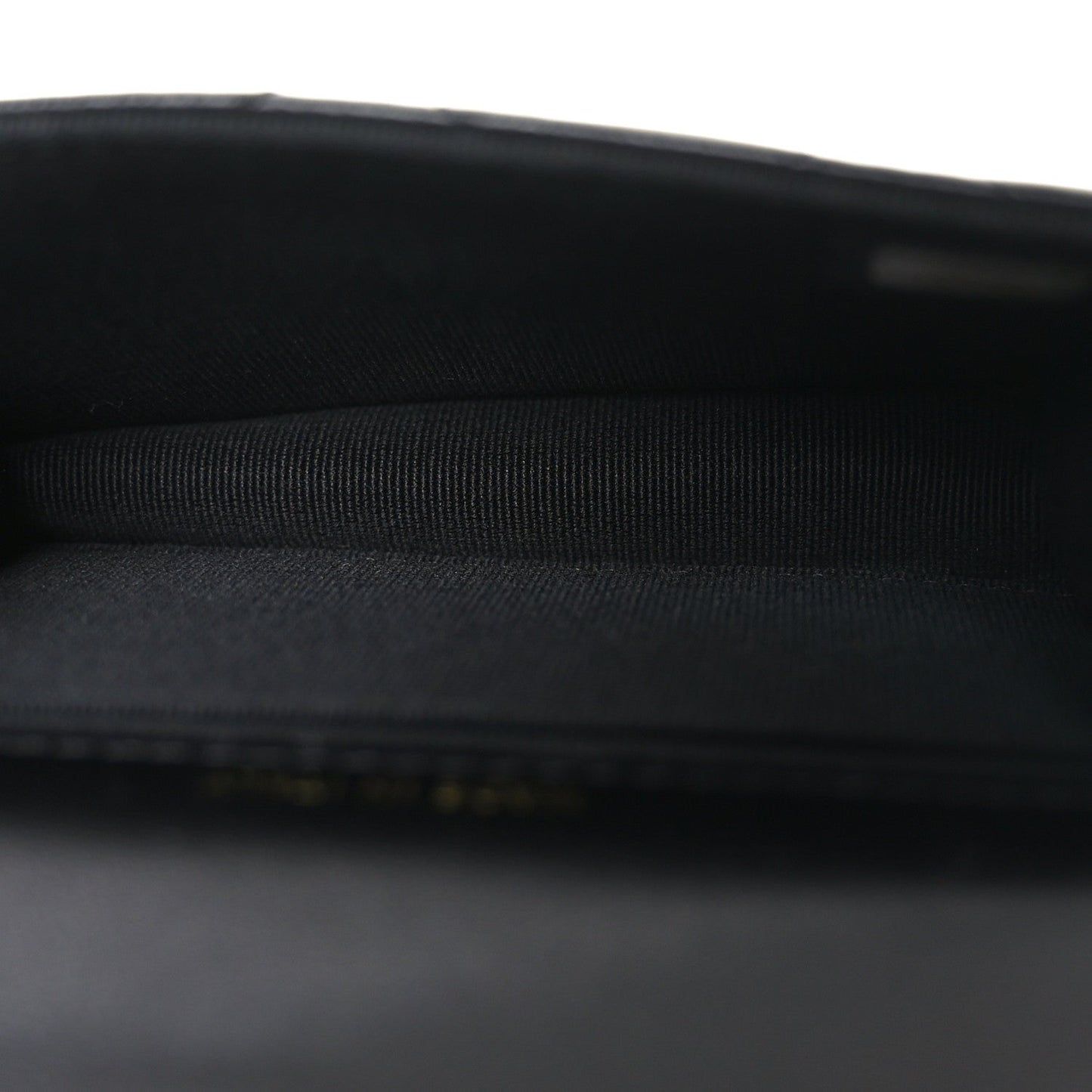 Lambskin Quilted CC Hook Card Holder Black