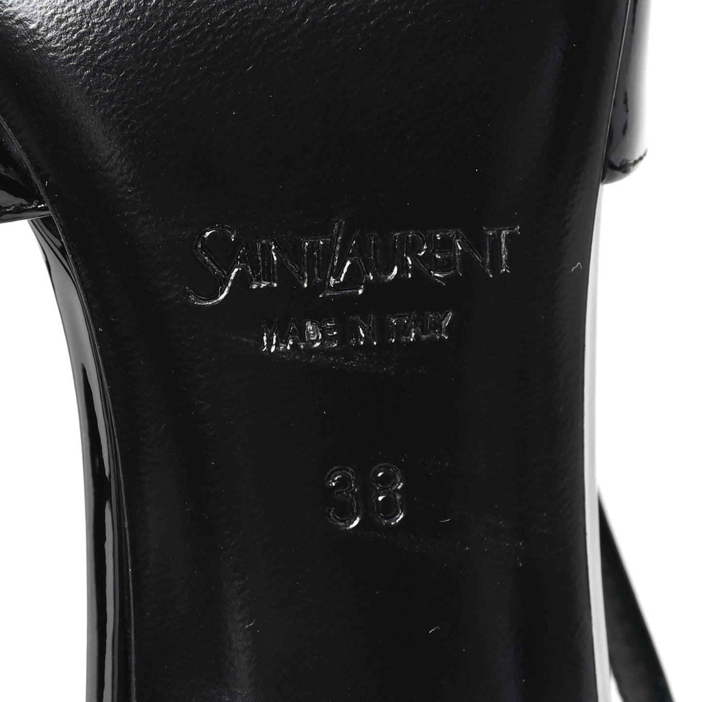 Patent Calfskin Jacqueline 75 Slingback Pumps 38 Black