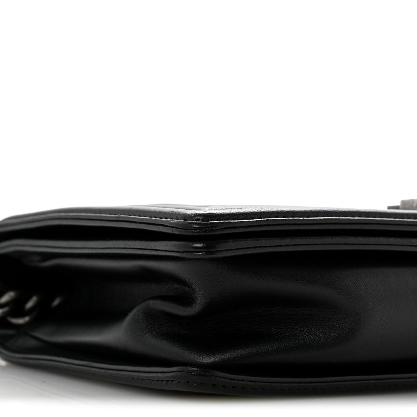 Lambskin Quilted New Medium Boy Flap Black