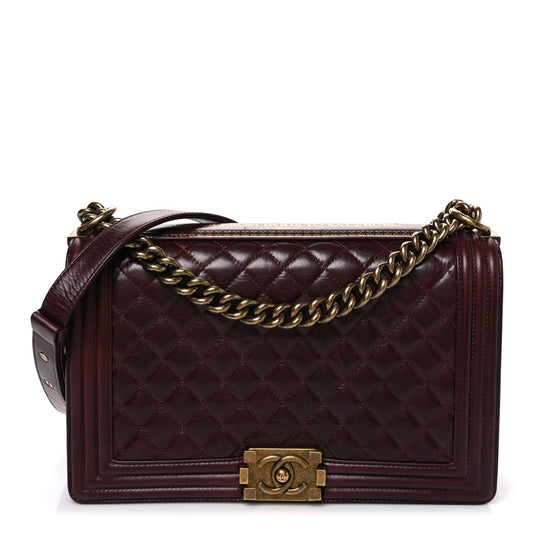 Calfskin Quilted New Medium A Tale From Paris Salzburg Boy Flap Burgundy