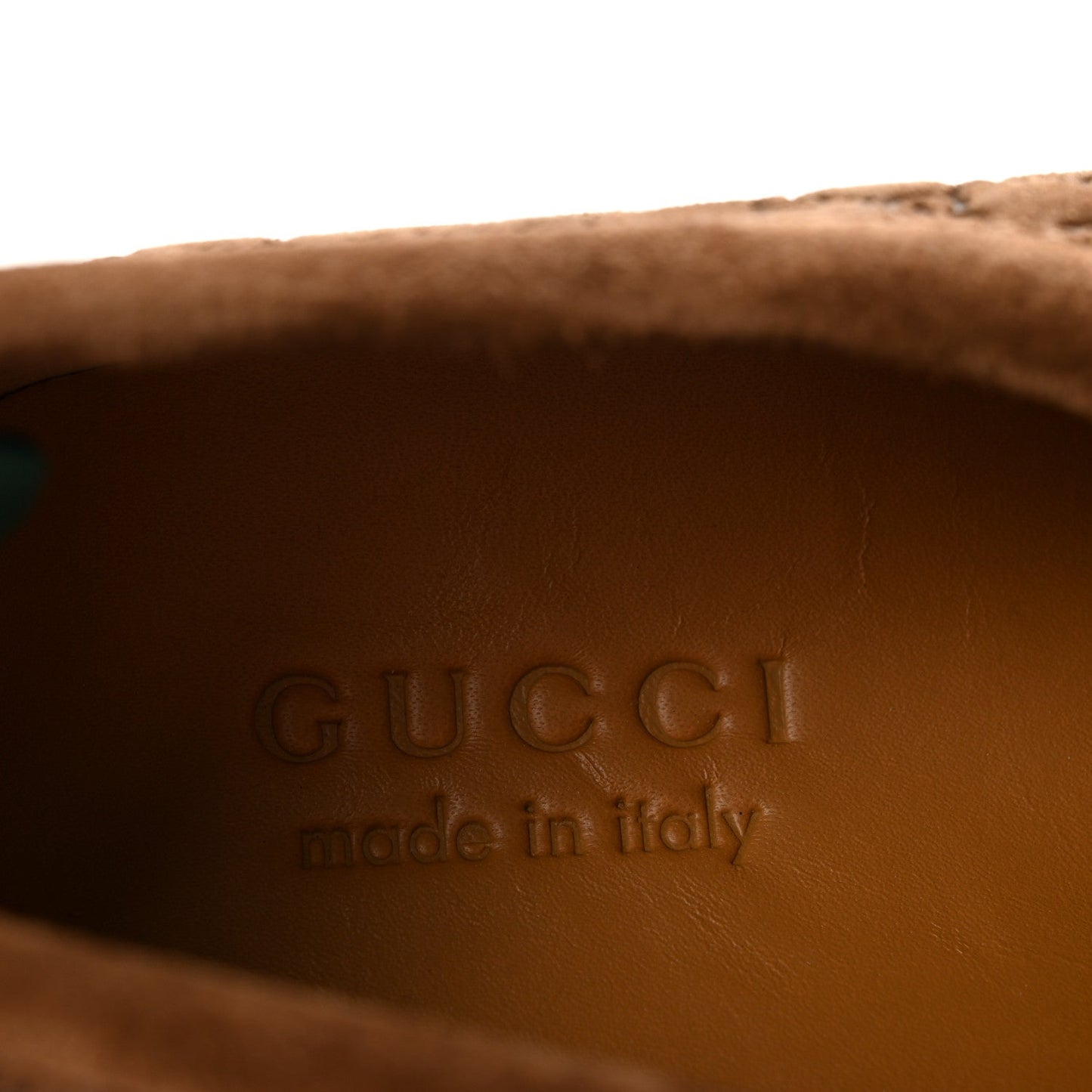 Luxury Suede Microguccissima Mens Loafers 9.5 Nocciola