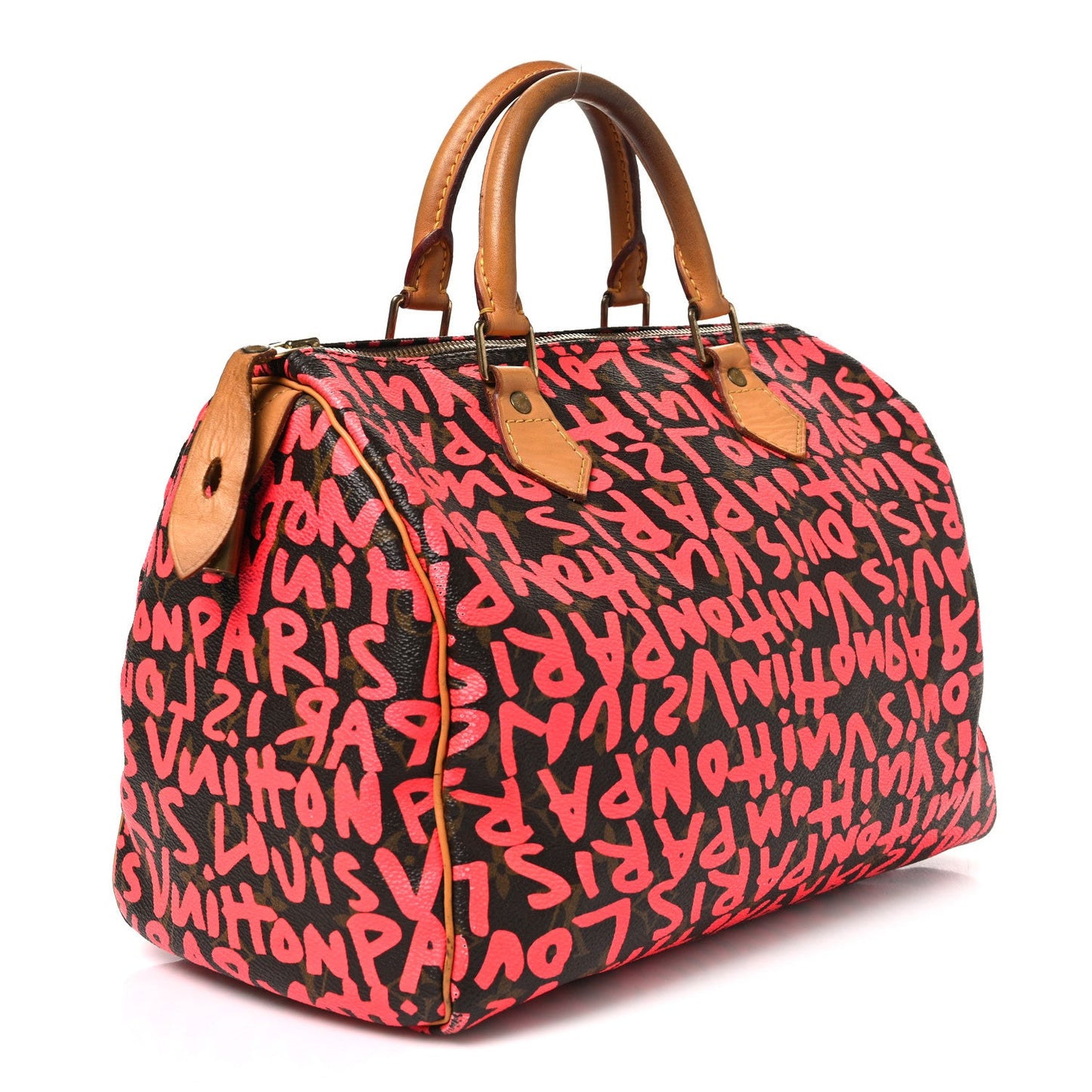 Monogram Graffiti Speedy 30 Fuchsia
