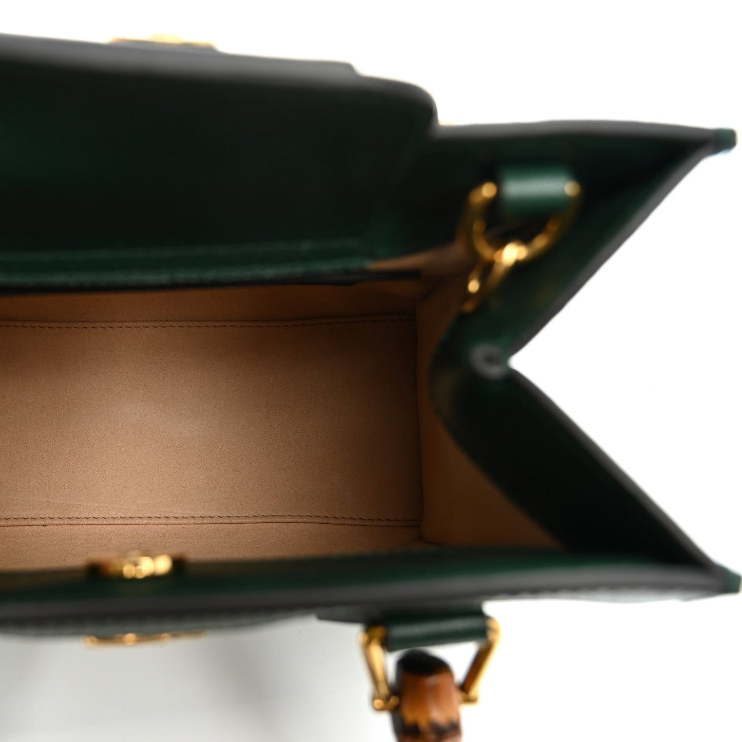 Textured Dollar Calfskin Web Mini Diana Tote Bag Vintage Green Pink