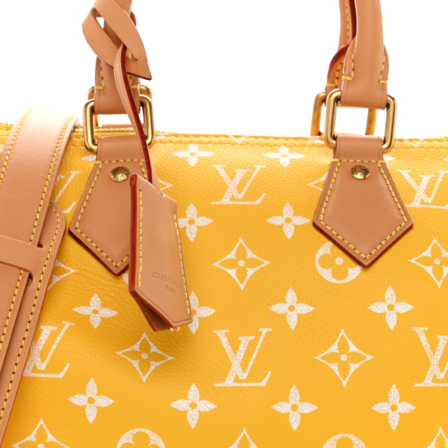 Calfskin Monogram Speedy P9 Bandouliere 25 Jaune Mat