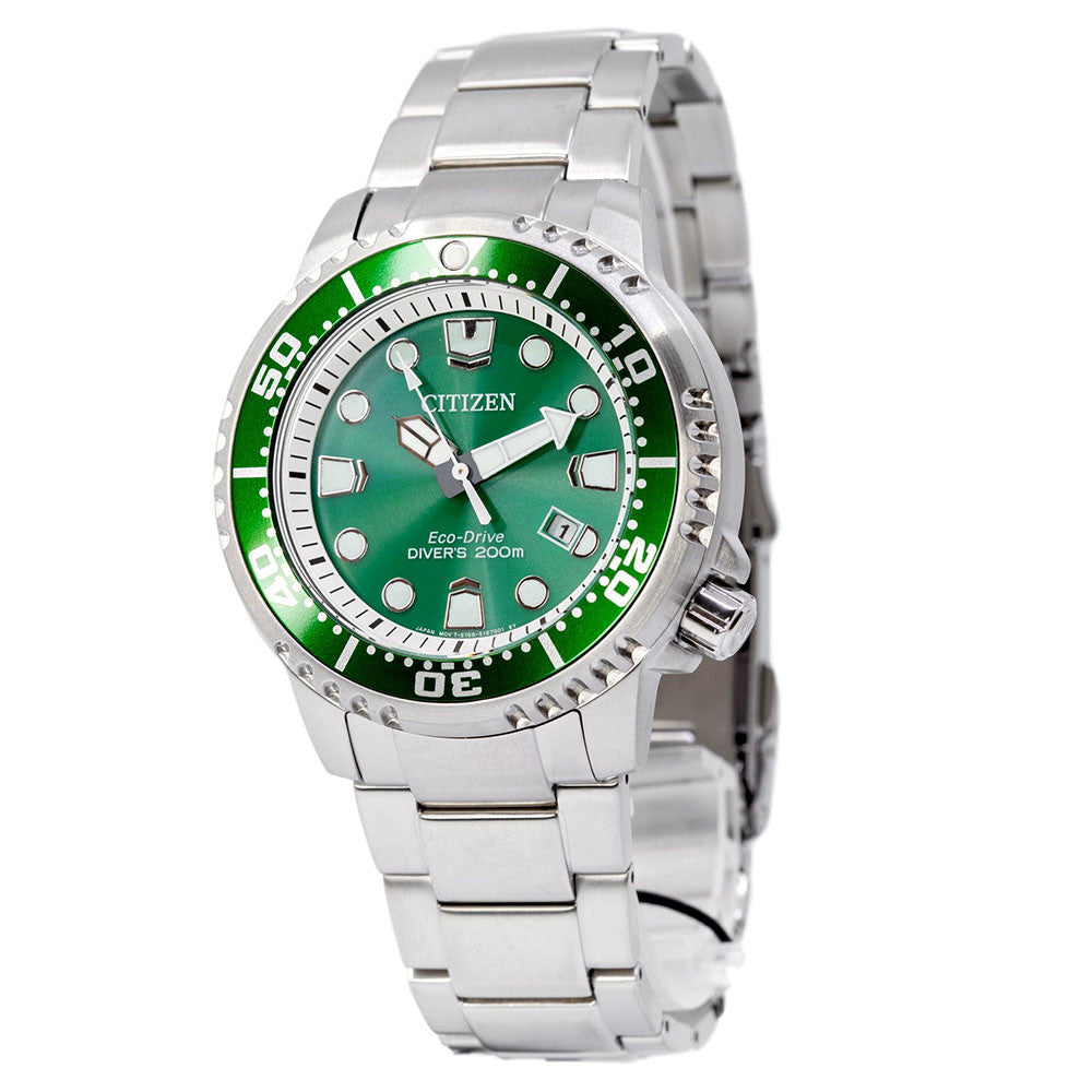 Citizen Men's BN0158-85X Diver's Eco-Drive Green Dial Watch