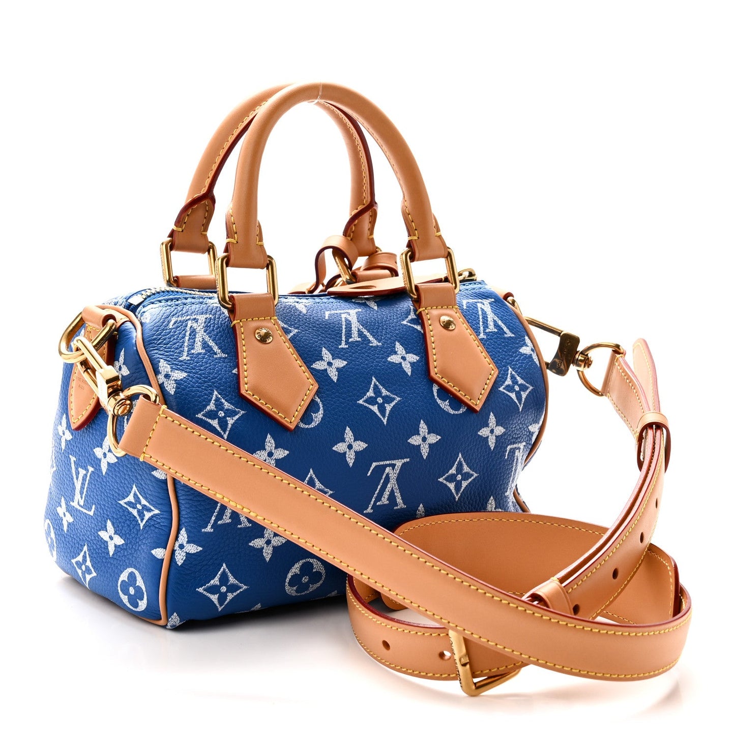 Calfskin Monogram Speedy P9 Bandouliere 20 Blue