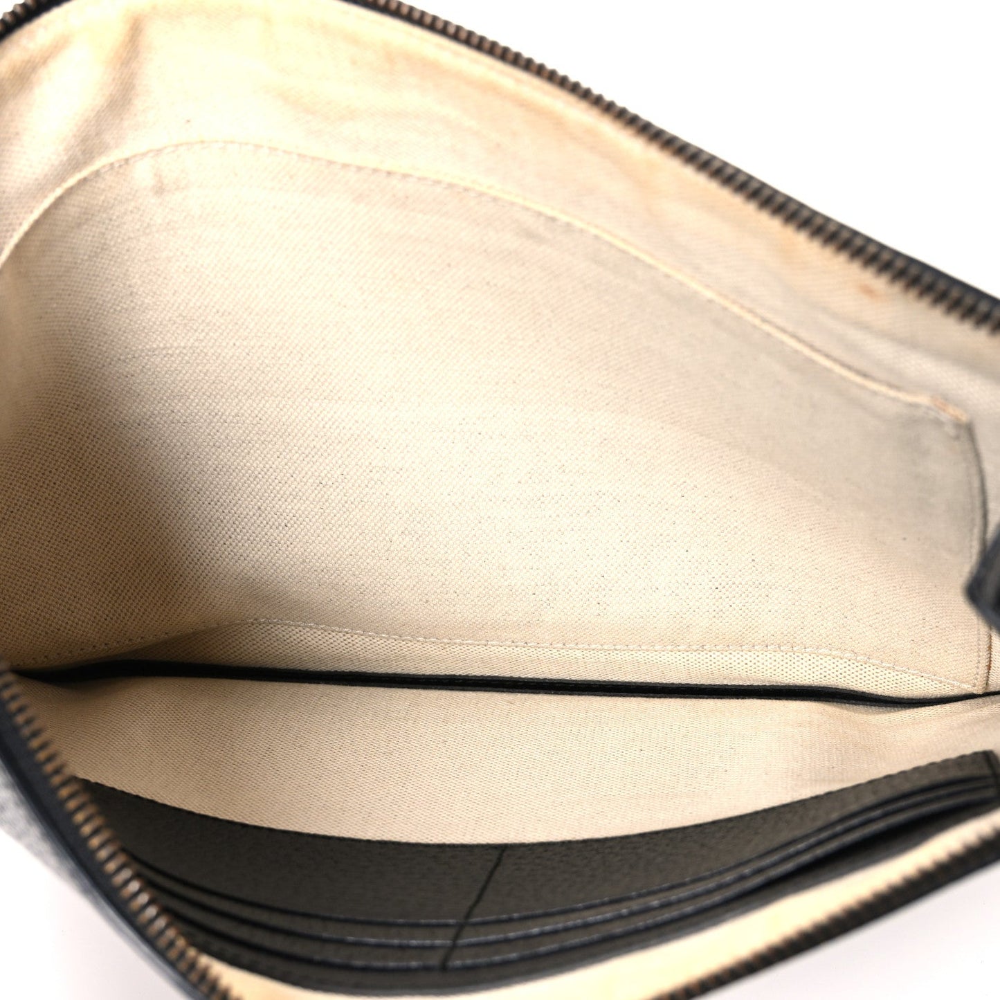 Textured Dollar Calfskin GG Marmont Zip Pouch Black