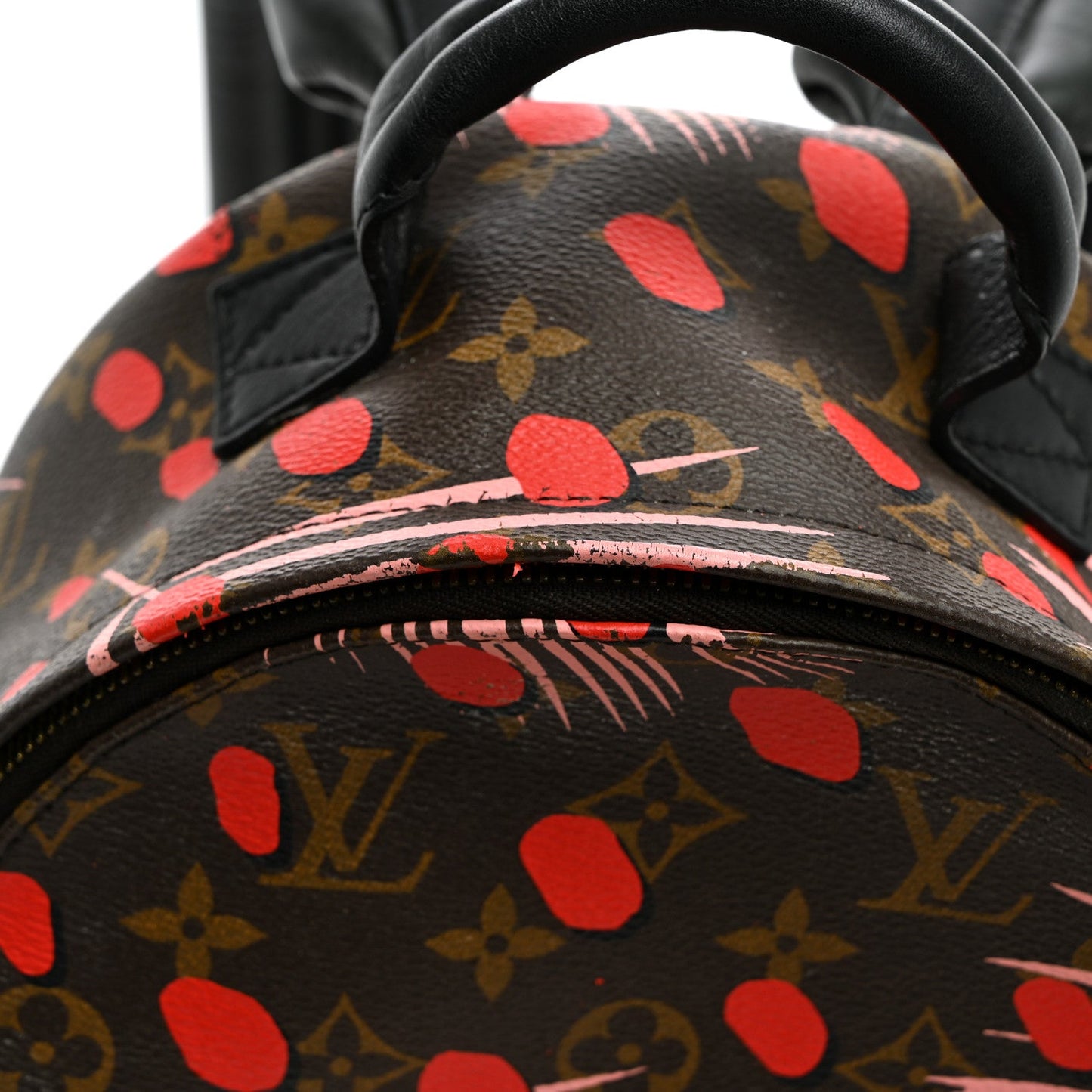 Monogram Jungle Dots Palm Springs Backpack PM Sugar Pink Poppy