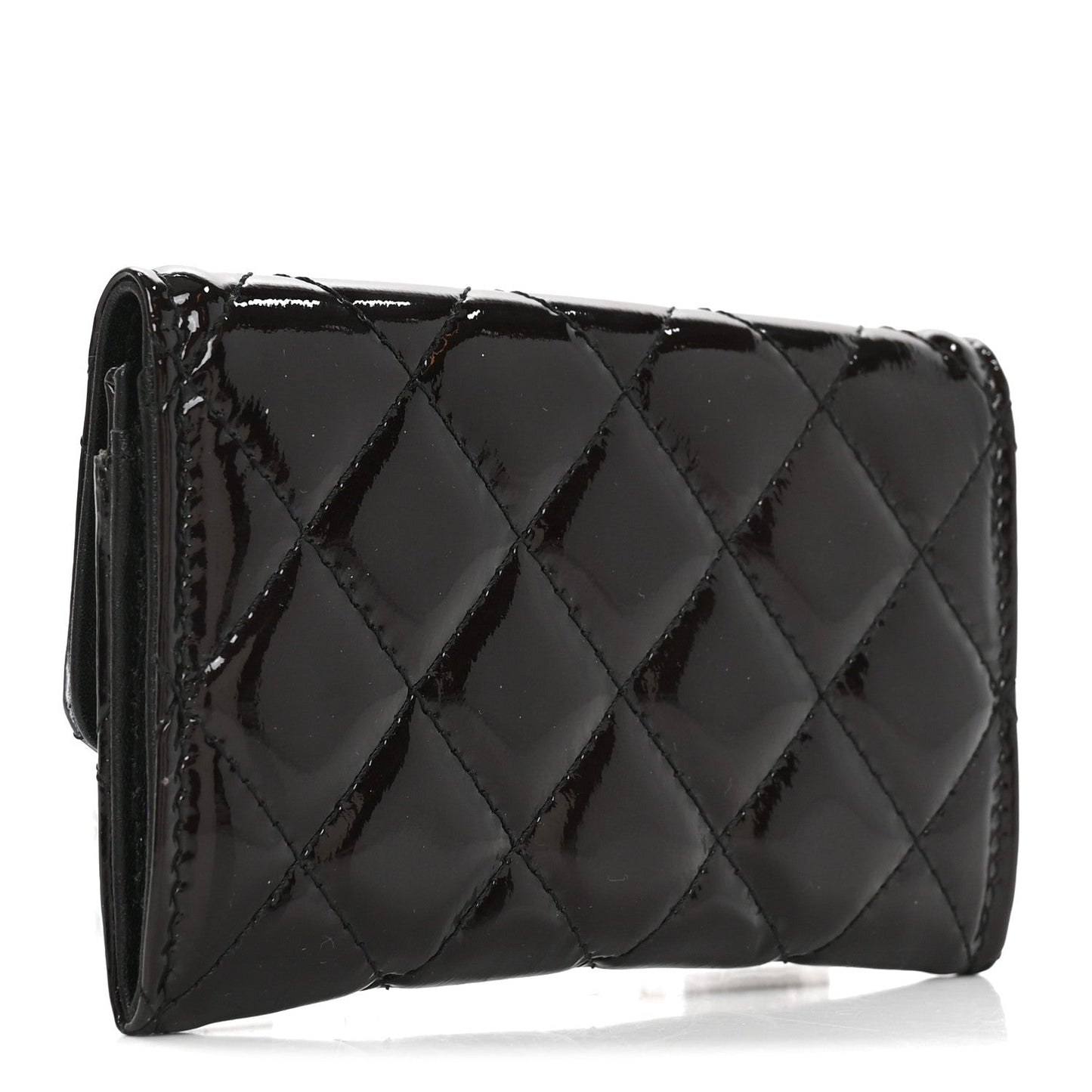 Patent Brilliant Flap Card Holder Violet