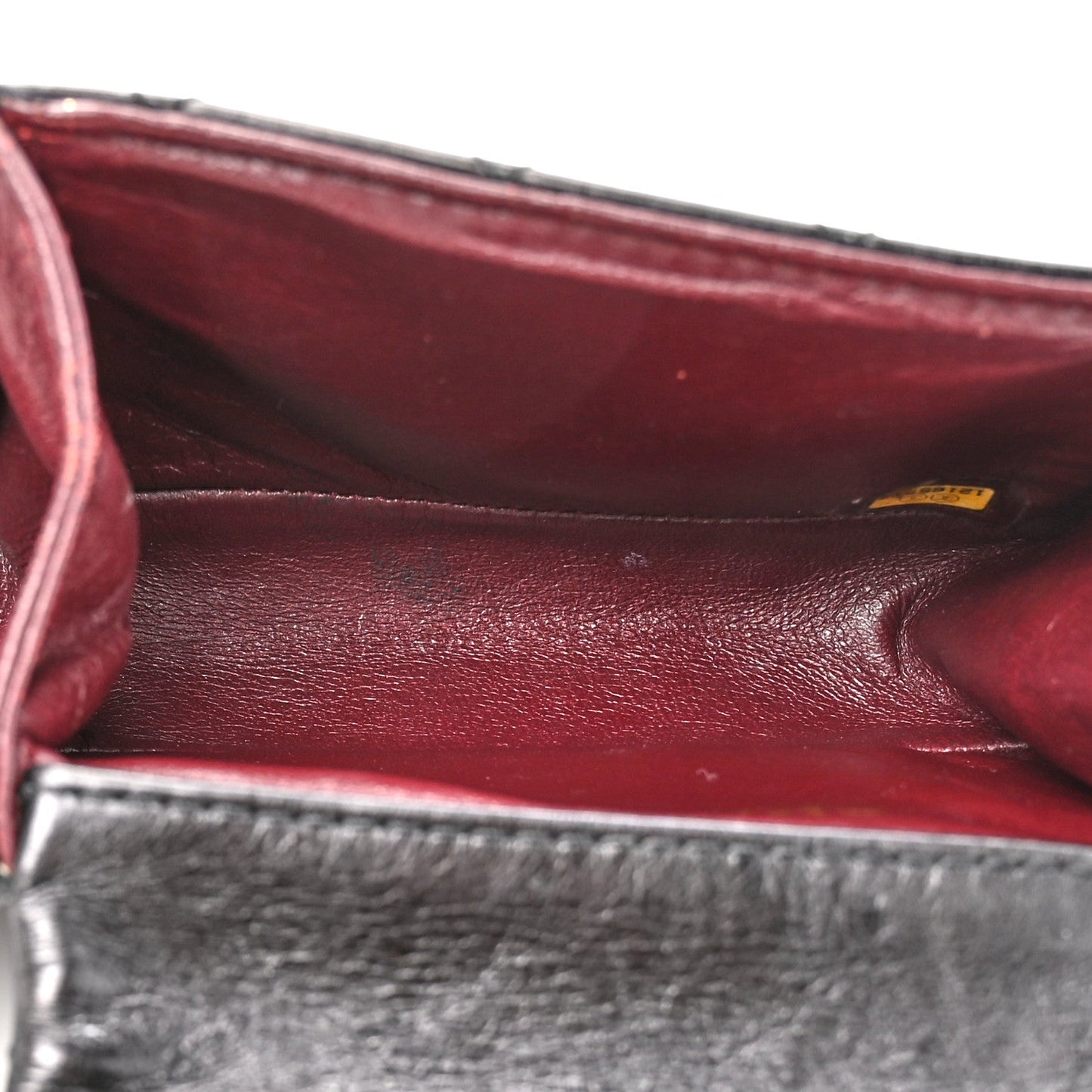 Glazed Calfskin Quilted Reissue Double Flap Clutch Black