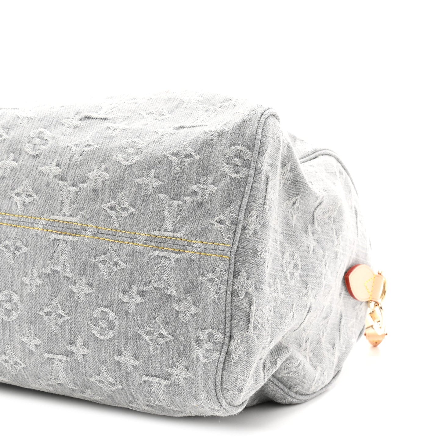 Monogram Denim Speedy Soft 30 Washed Gray