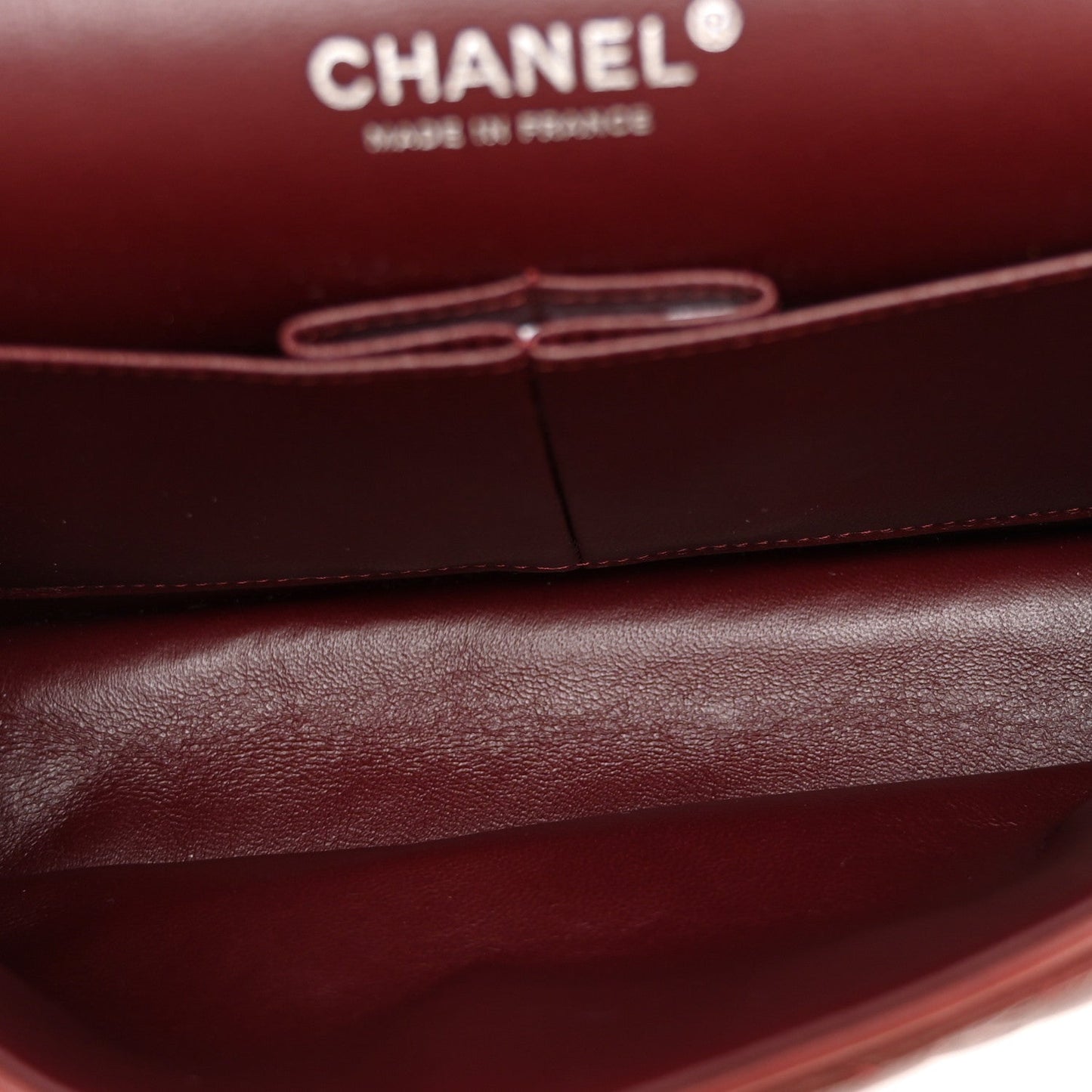 Lambskin Quilted Medium Double Flap Burgundy