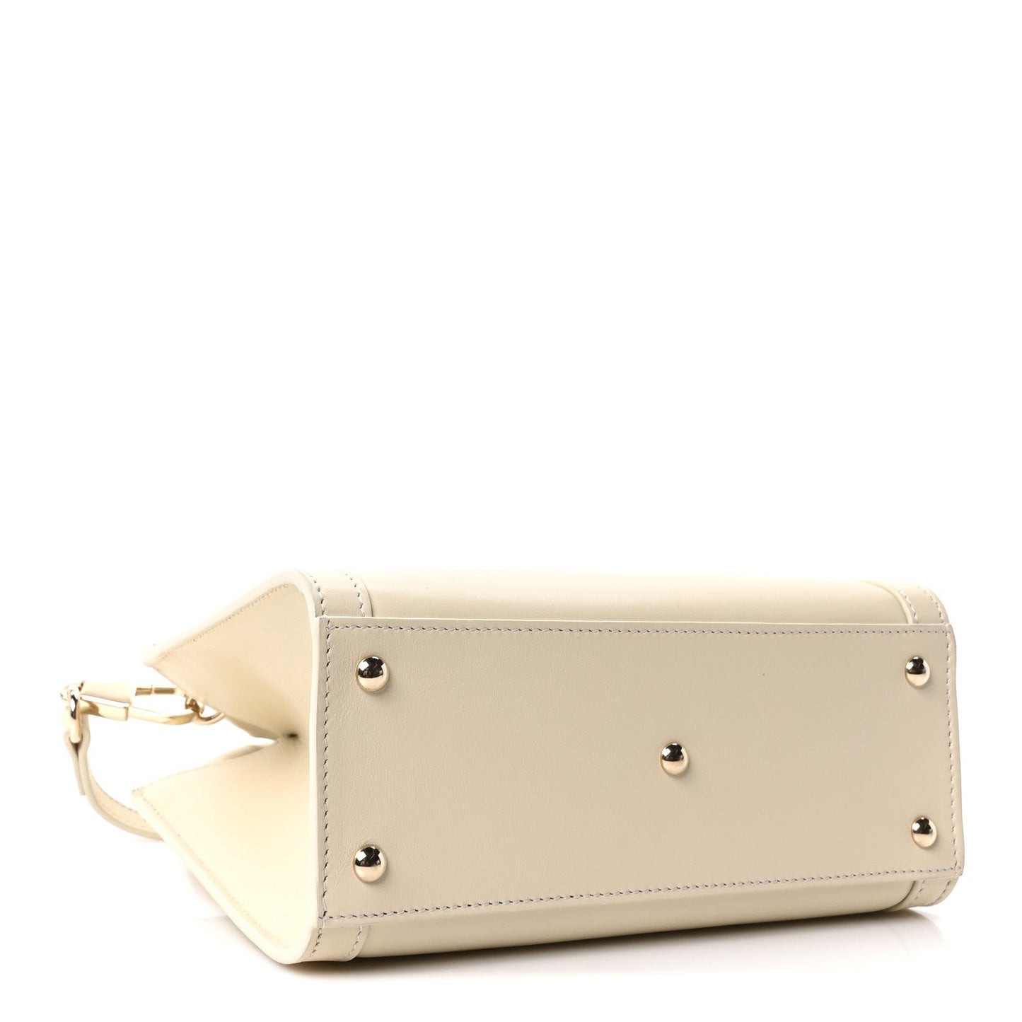 Sweetbread Calfskin Mini Diana Tote Bag New Ivoire