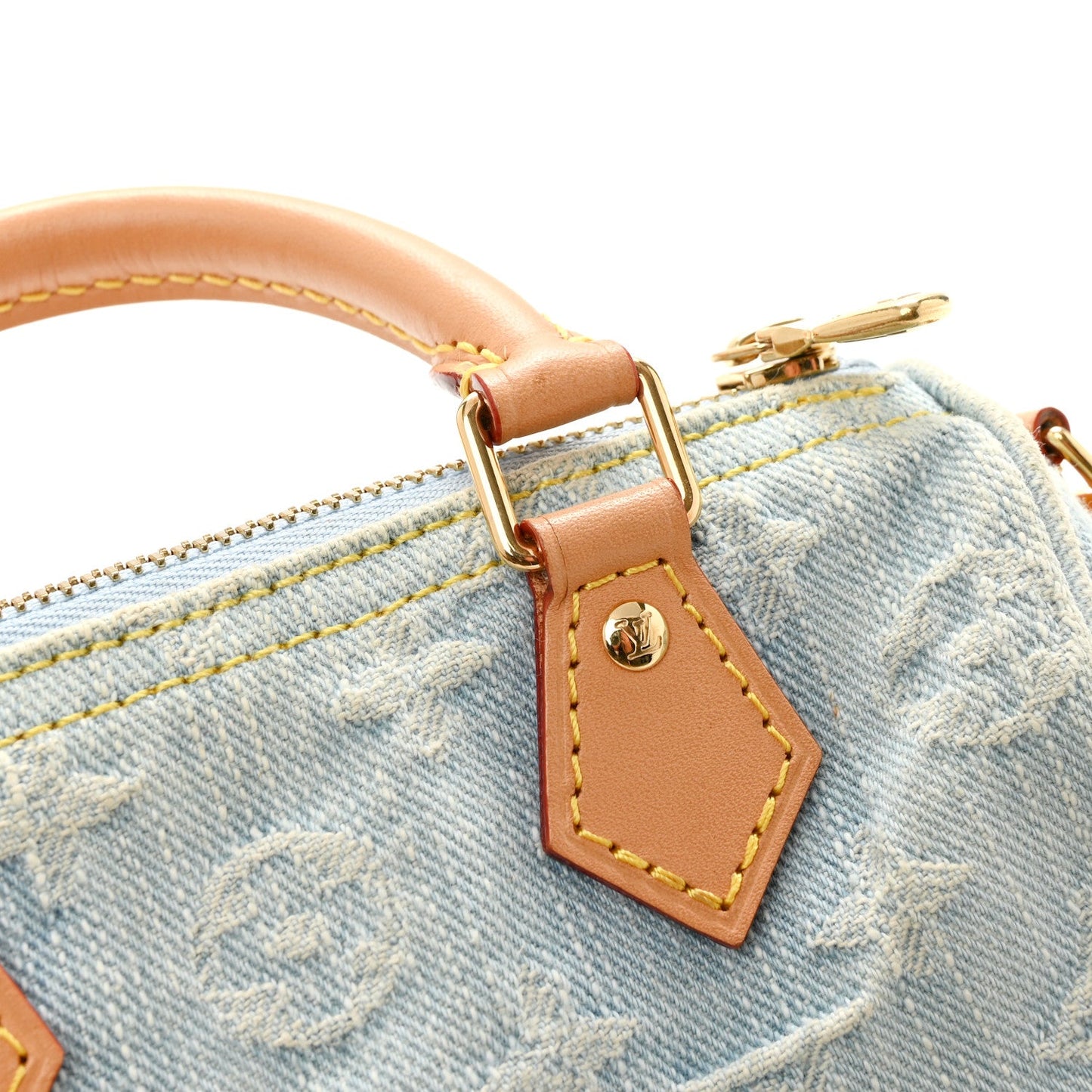 Monogram Denim Nano Speedy Sky Blue