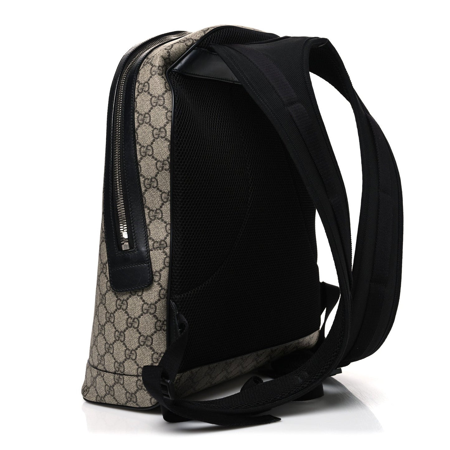 GG Supreme Monogram Web Dome Backpack Black