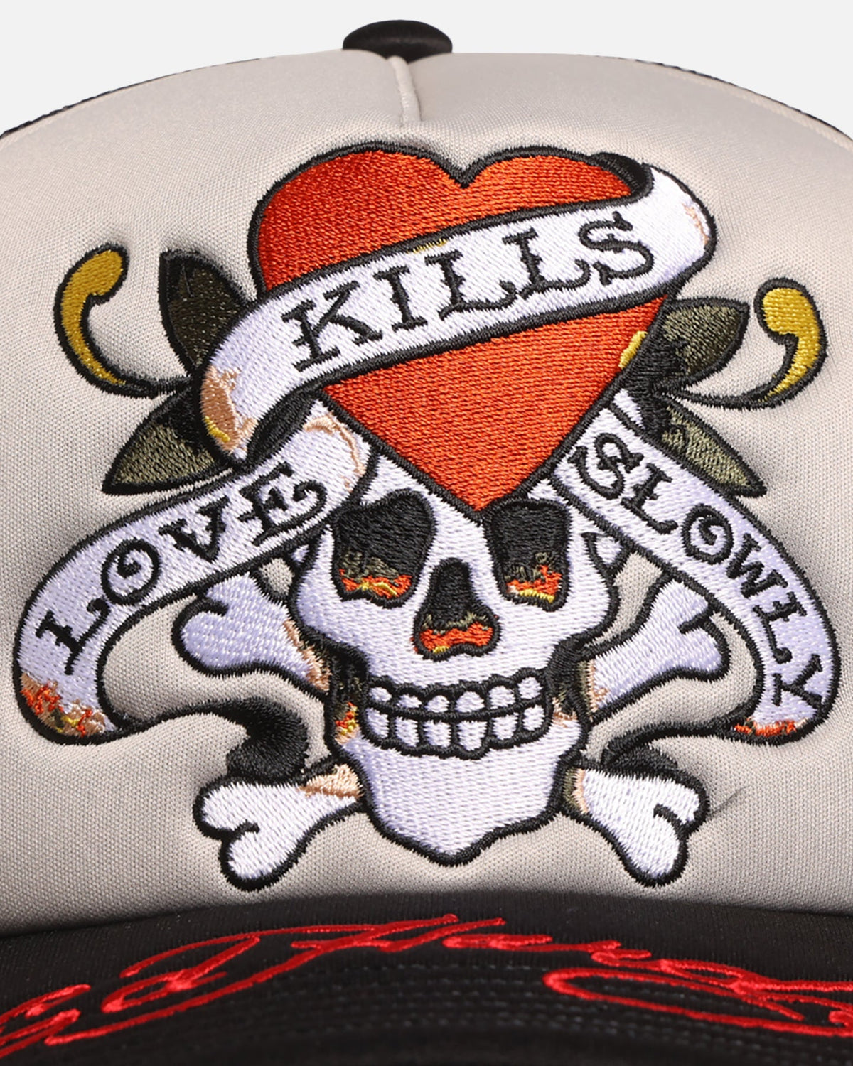 Ed Hardy Love Kills Trucker Snapback Black