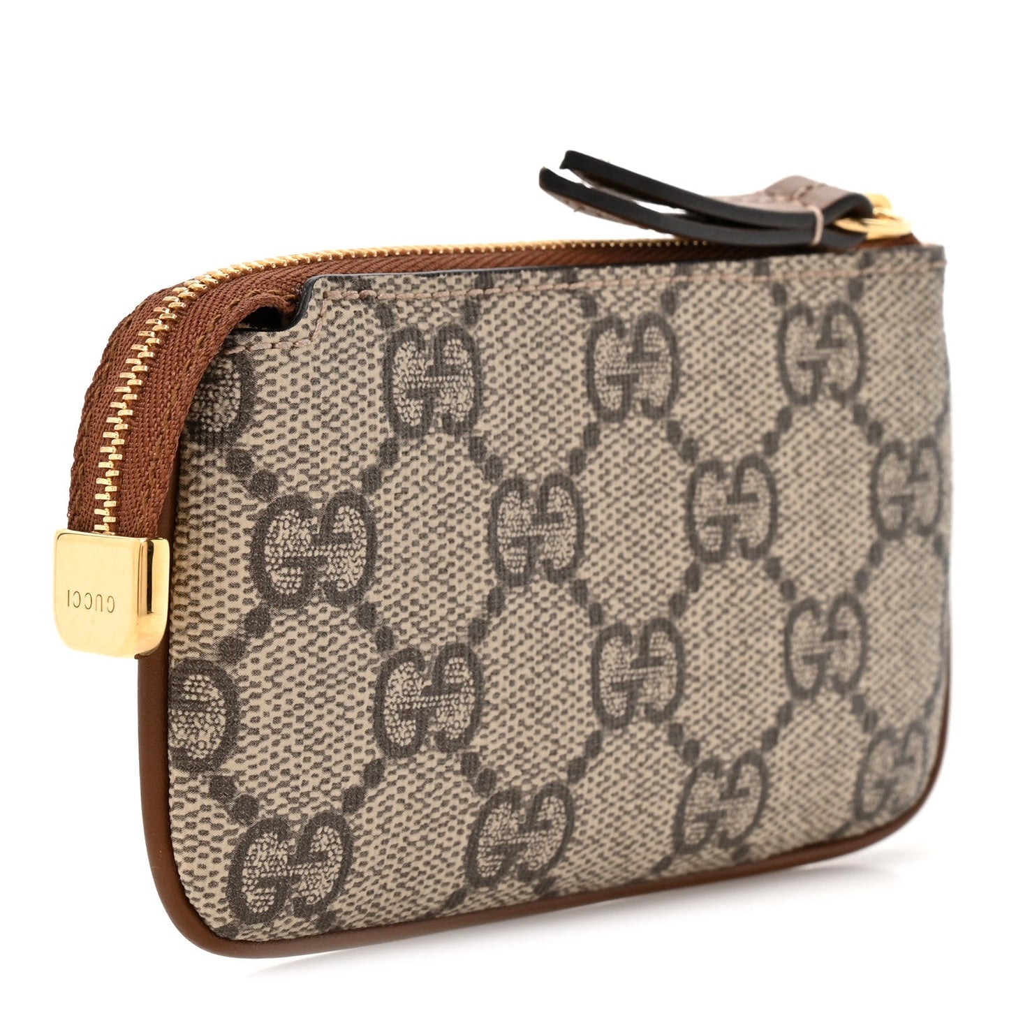 GG Supreme Monogram Key Case Beige Ebony Cuir