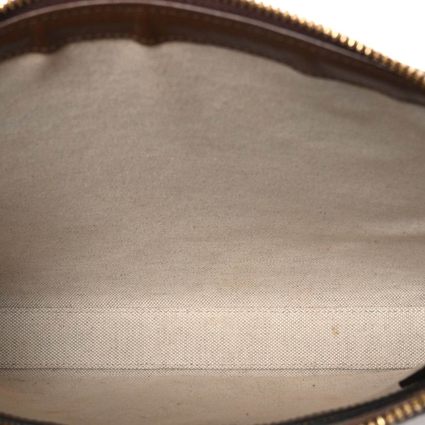 GG Supreme Monogram Azalea Calfskin Retro Interlocking G Wristlet Messenger Bag Beige Ebony Brown Sugar