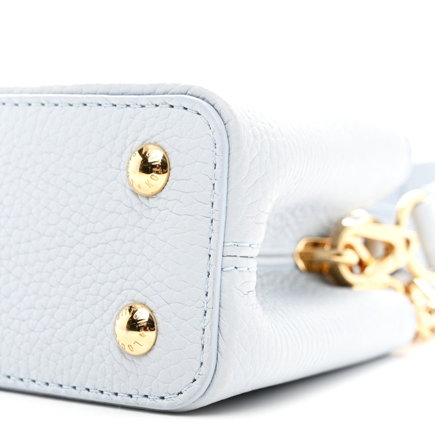LV X TM Taurillon Capucines East West Mini Olympe Blue
