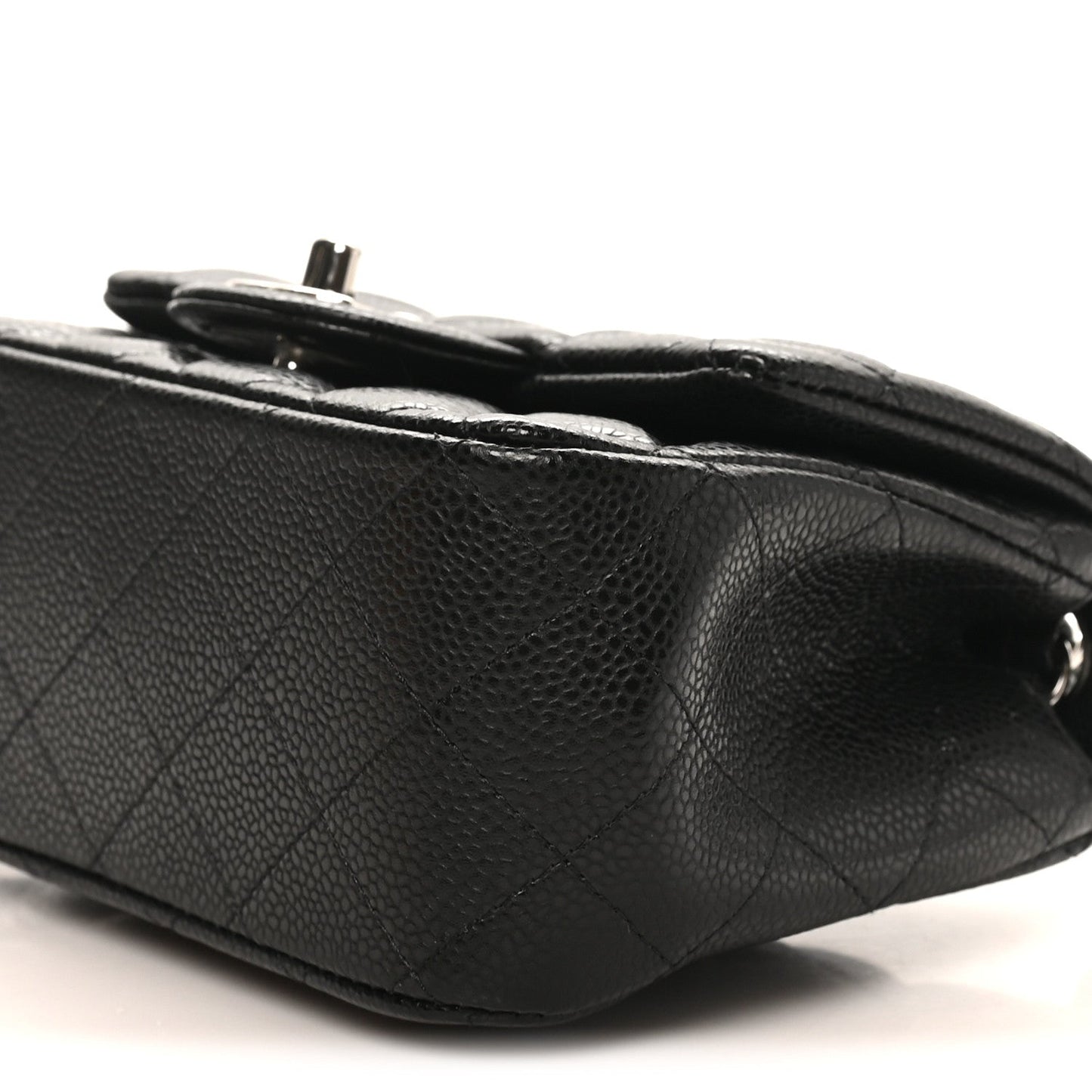 Caviar Quilted Mini Square Flap Black