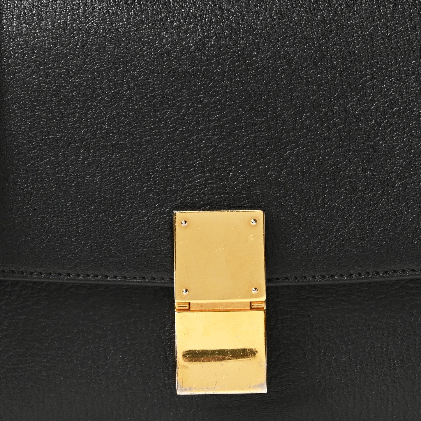 Goatskin Medium Classic Box Flap Bag Black