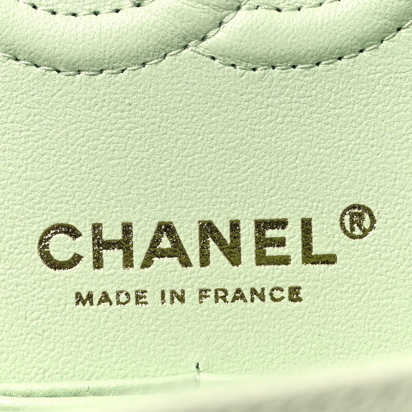 Caviar Quilted Small Double Flap Light Green