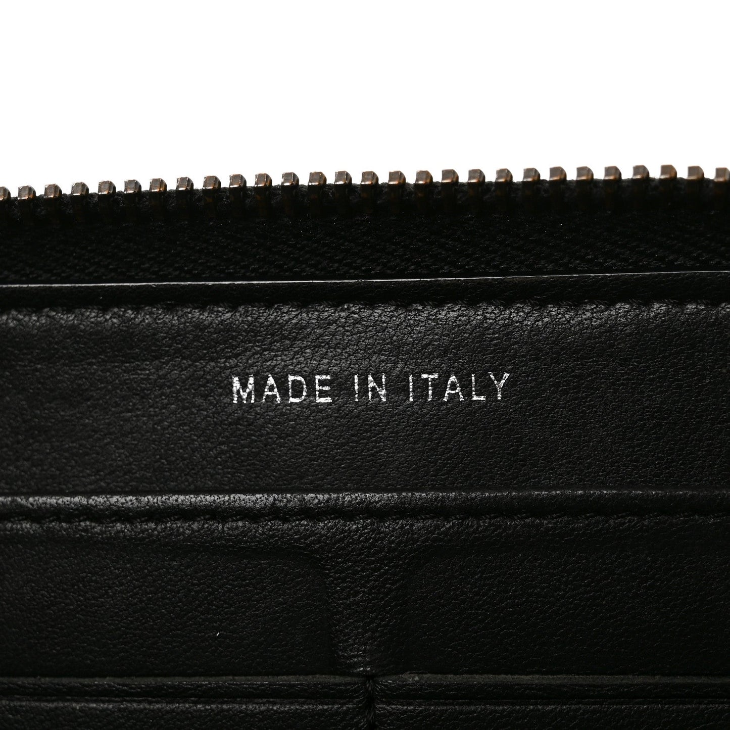 Glazed Calfskin Quilted Small Coco Boy Zip Around Wallet Black