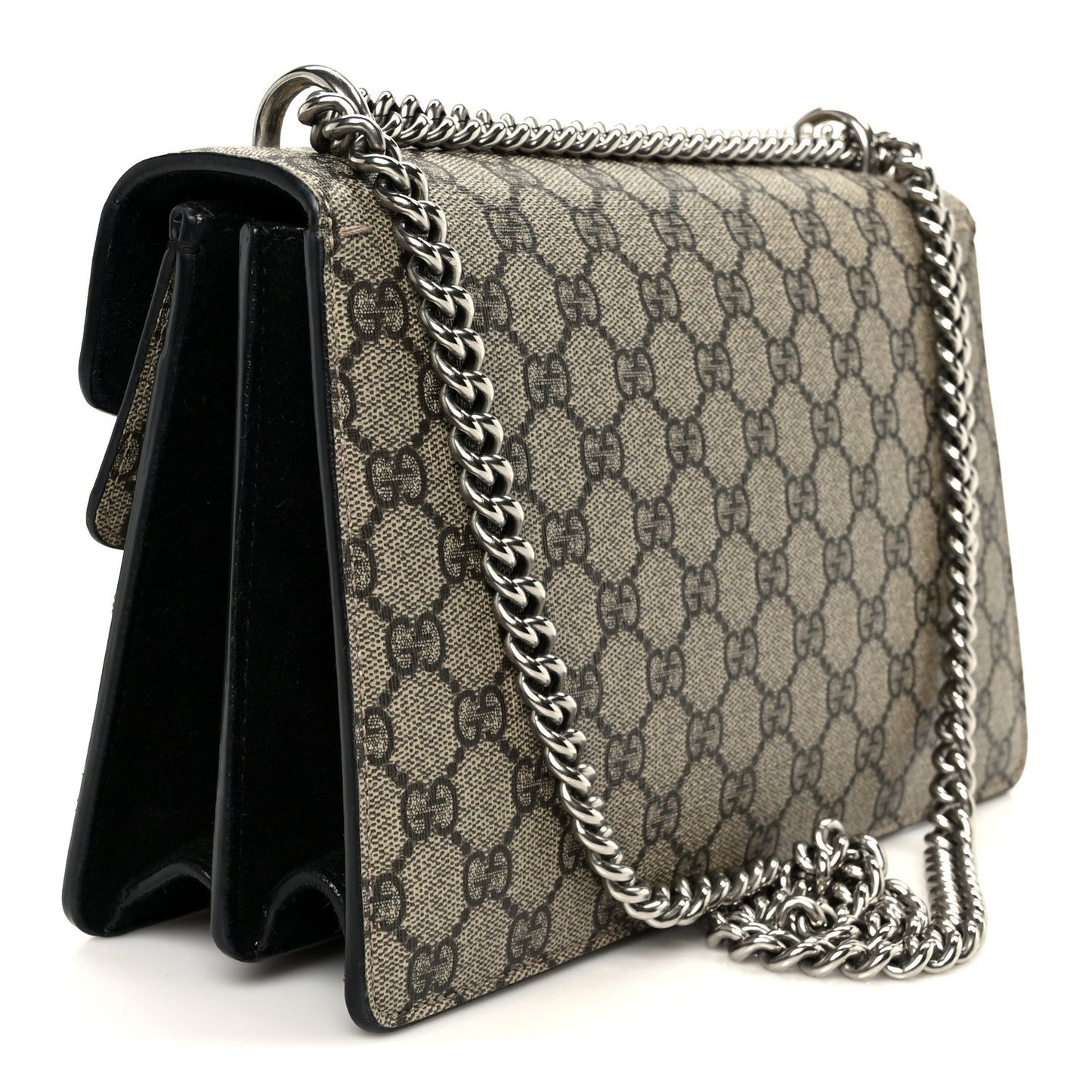 GG Supreme Monogram Small Dionysus Shoulder Bag Black