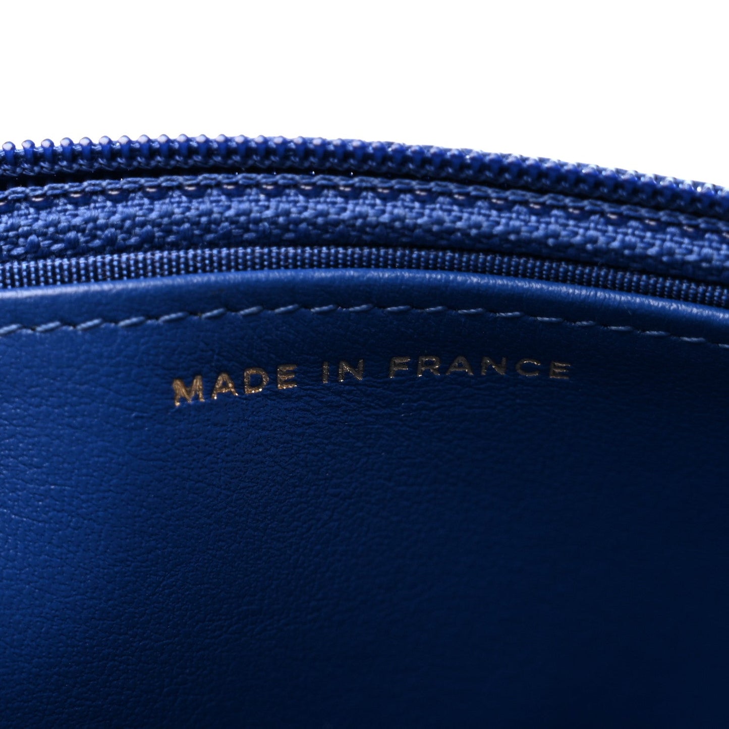 Caviar Quilted Boy Wallet On Chain WOC Dark Blue