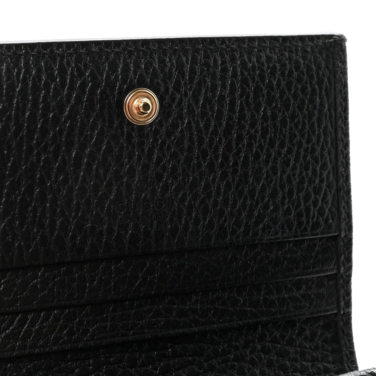 Dollar Calfskin GG Supreme Monogram GG Marmont Card Case Black Beige Ebony