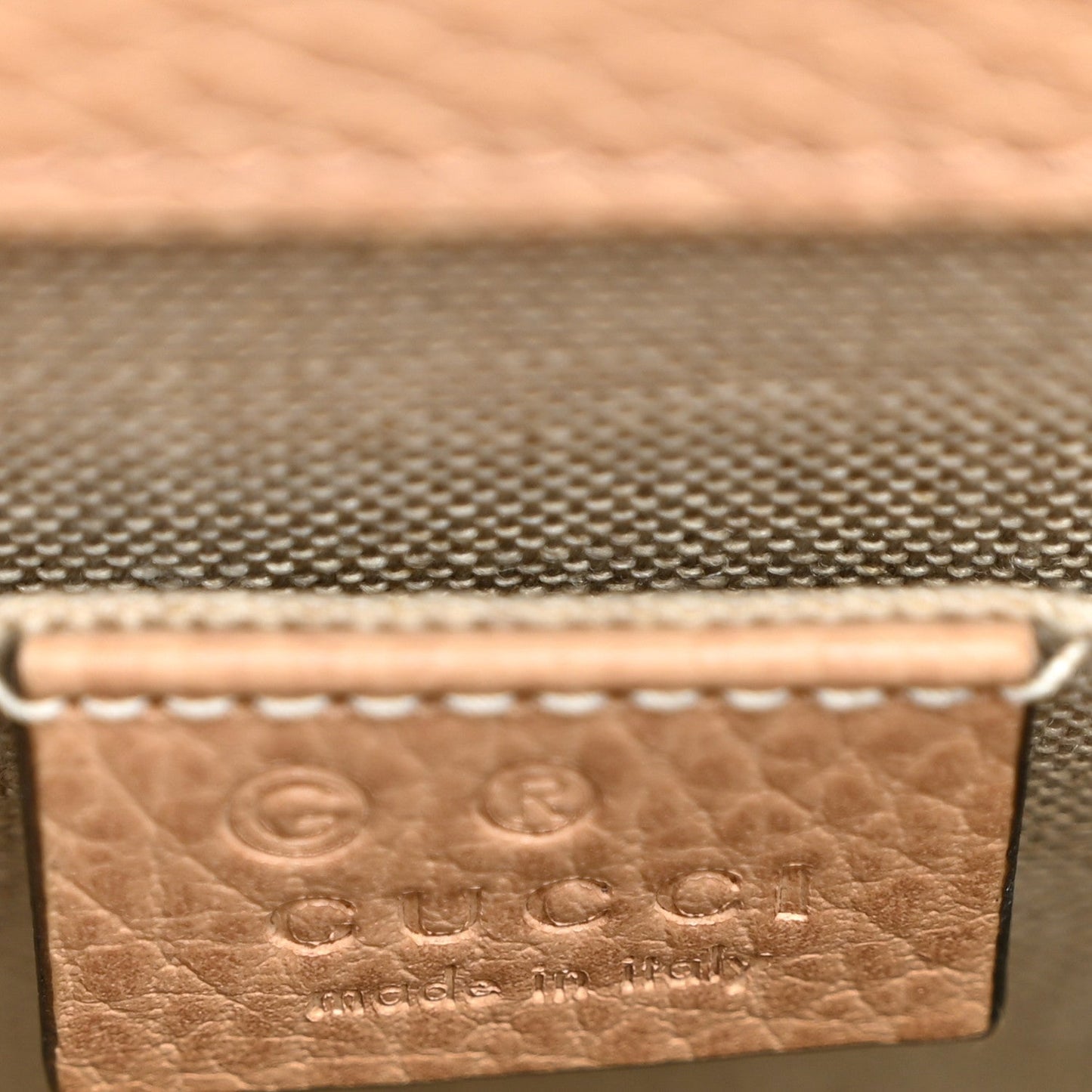 Dollar Calfskin Small Interlocking G Shoulder Bag Camelia