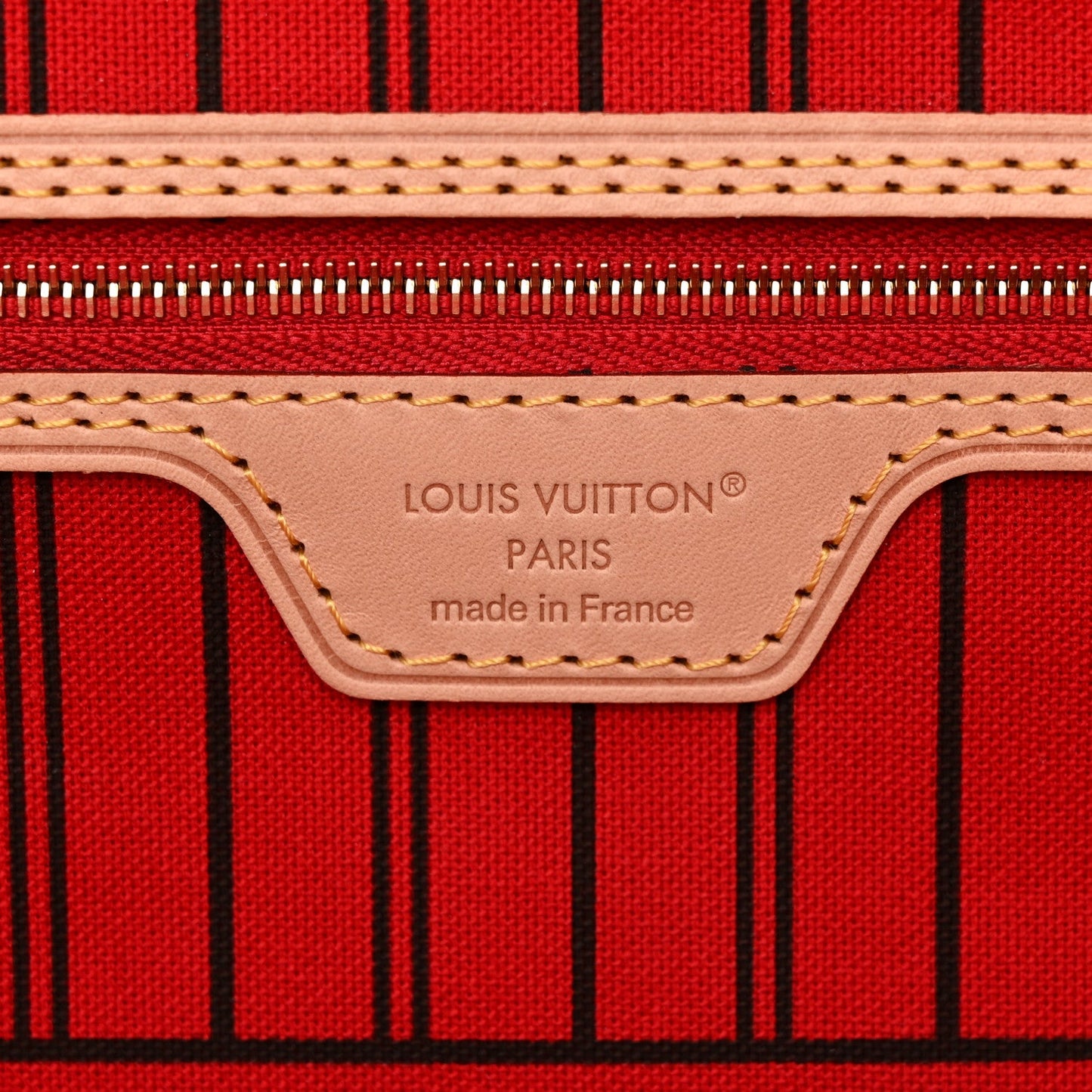 Monogram Inside Out Neverfull Bandouliere MM Rouge Sari