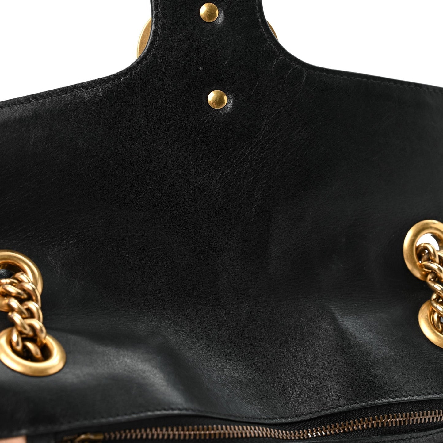 Calfskin Matelasse Small GG Marmont Shoulder Bag Black