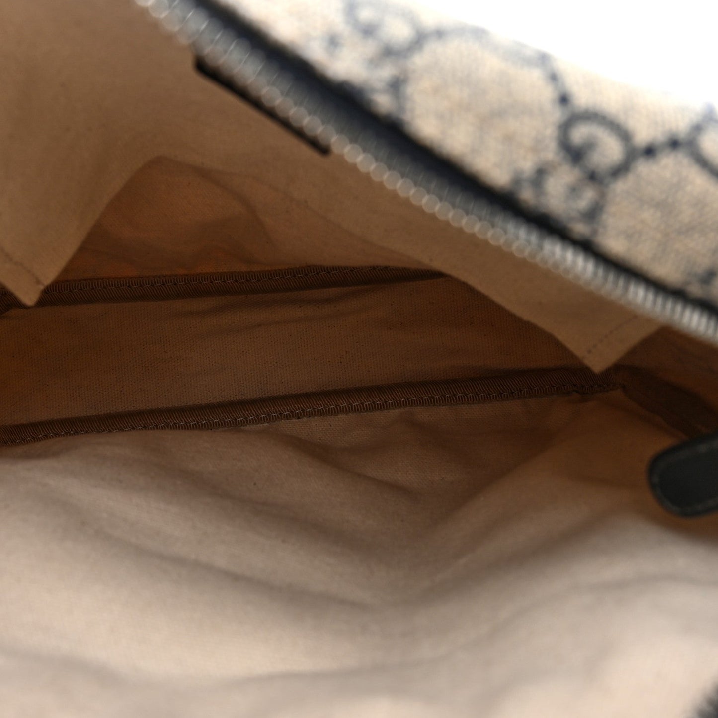 GG Plus Monogram Selleria Calfskin Medium Messenger Bag Beige Blue