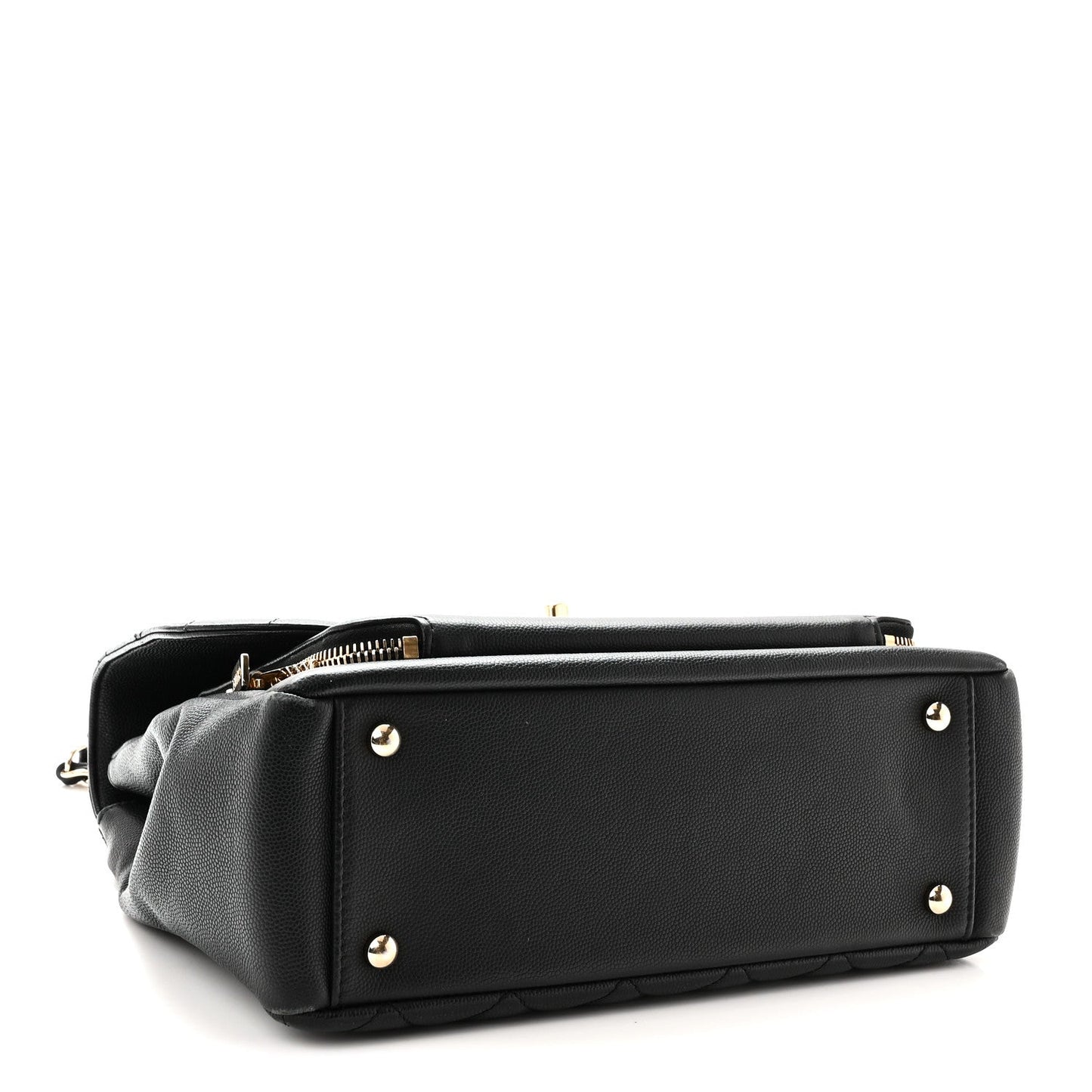 Caviar Quilted Large Business Affinity Flap Black Black