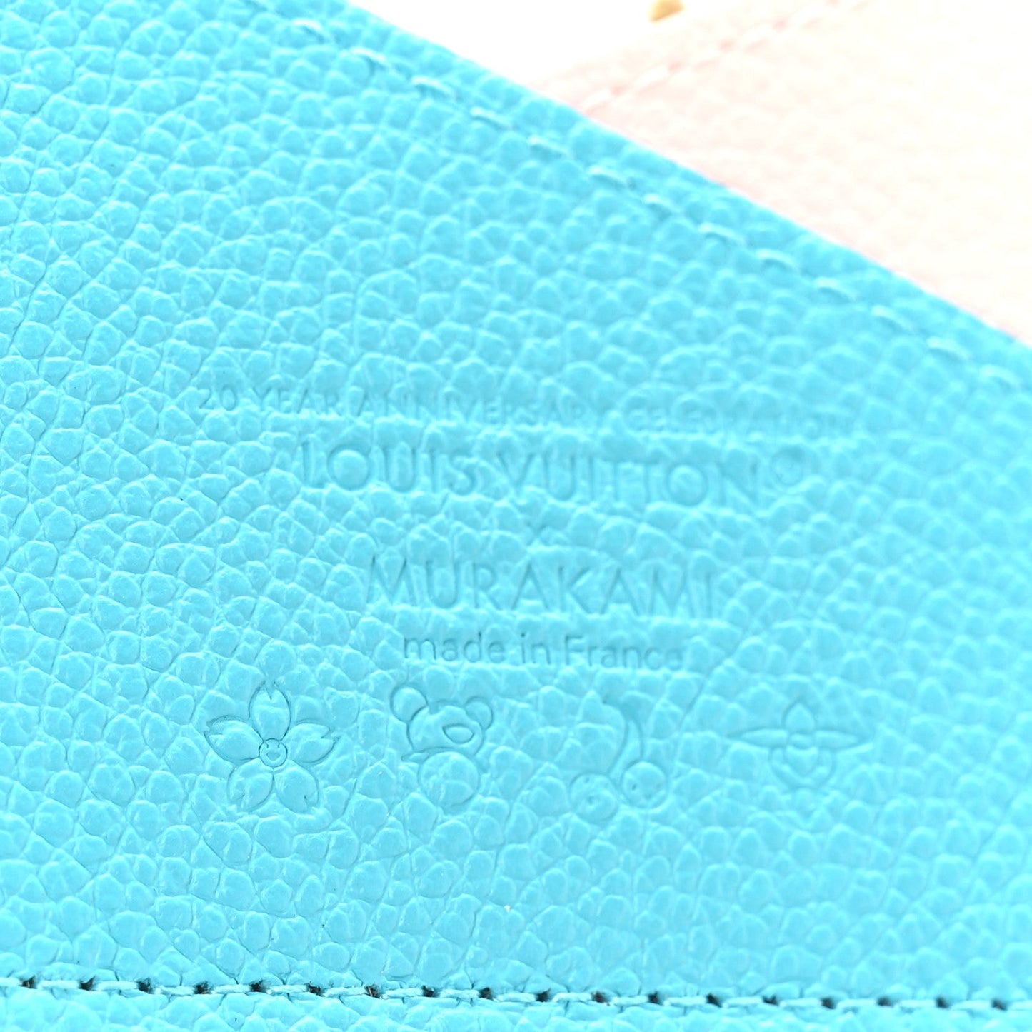 LV X TM Monogram Multicolor Criss-Cross Card Holder Kabira Blue Rose