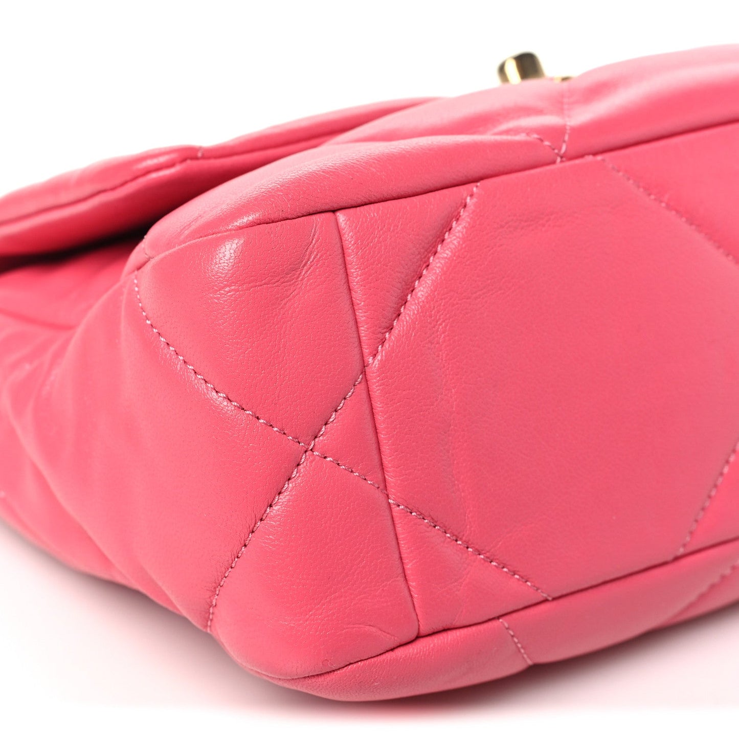 Goatskin Quilted Medium Chanel 19 Flap Pink
