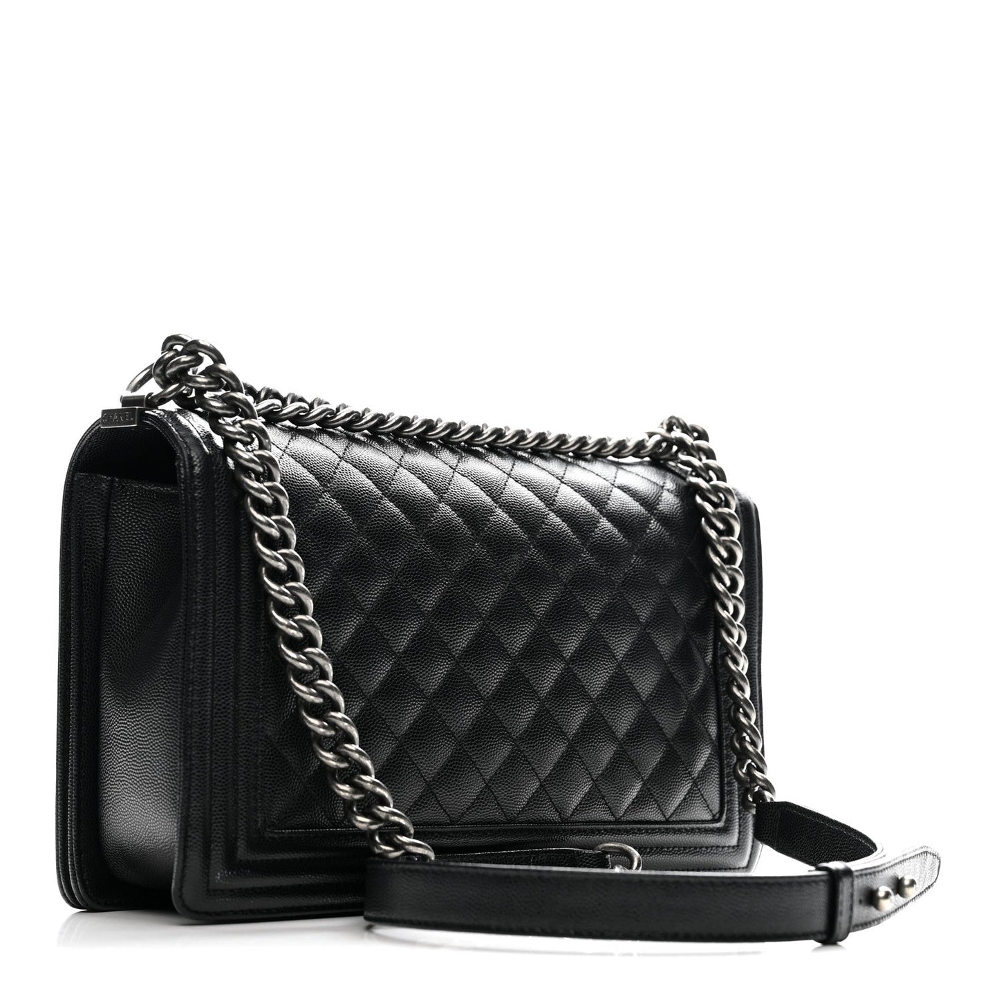 Caviar Quilted New Medium Boy Flap Black