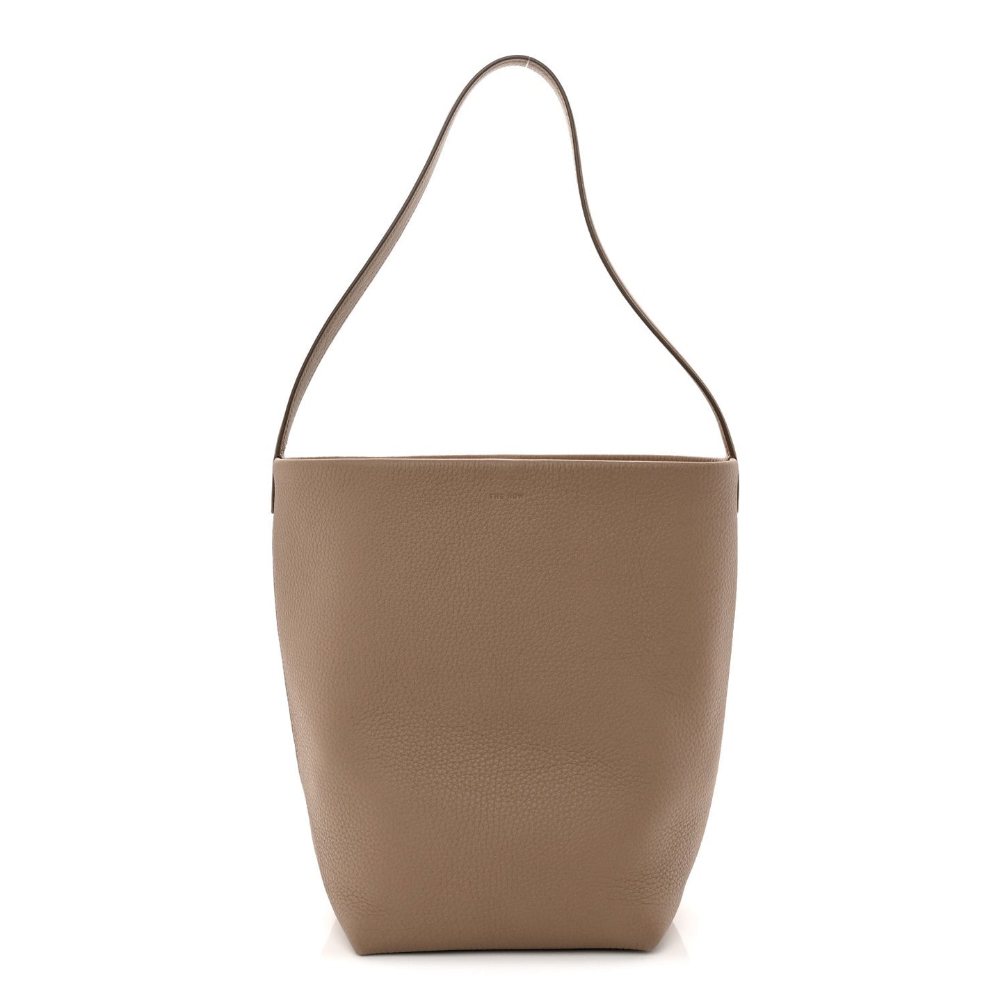 Grained Calfskin Medium N/S Park Tote Dark Taupe