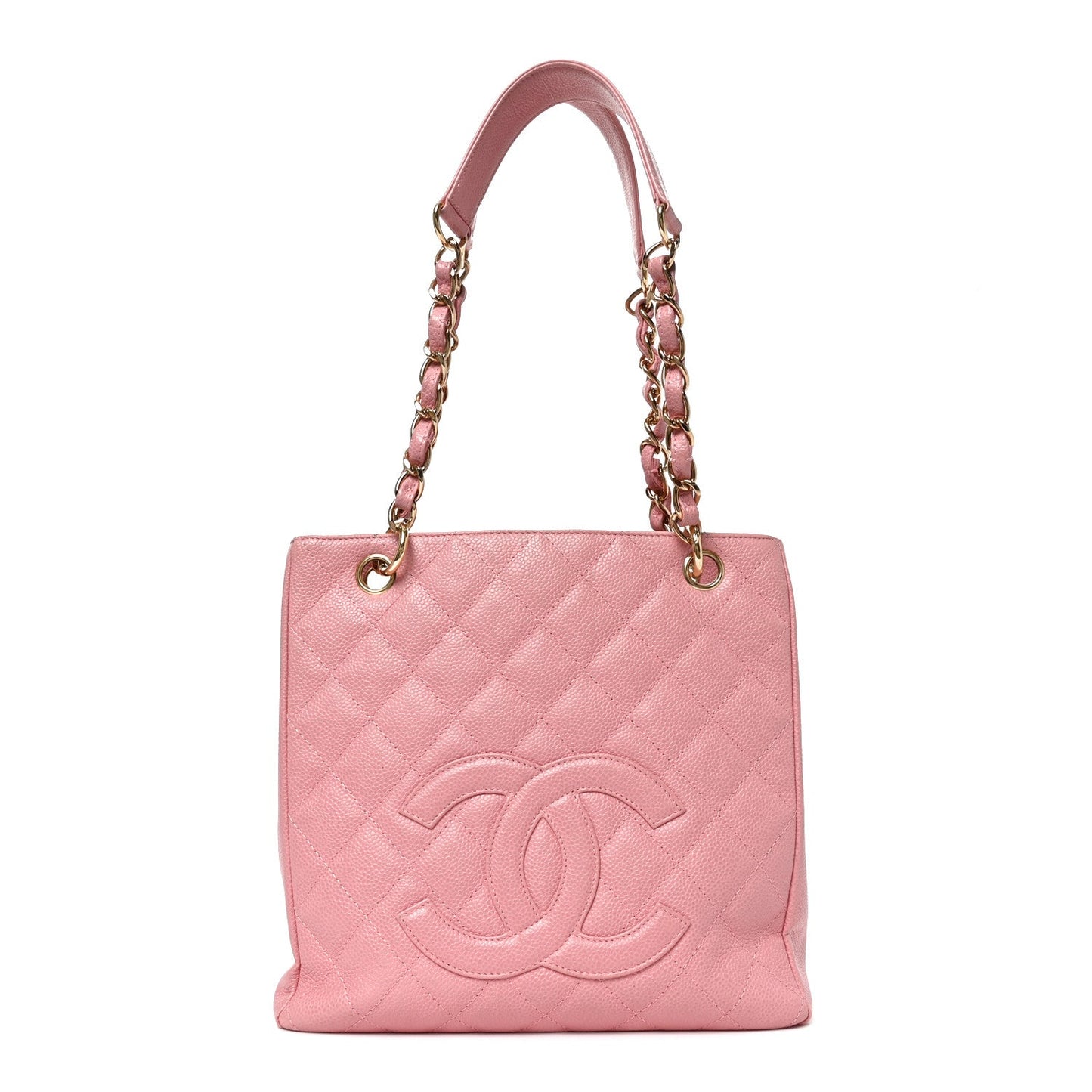 Caviar Quilted Petit Shopping Tote PST Pink