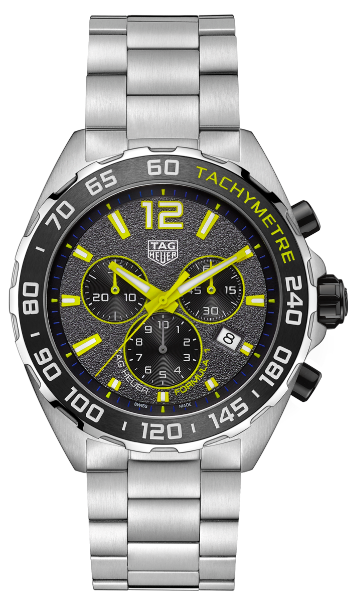 Tag Heuer Formula 1 Chronograph Grey Dial Silver Steel Strap Watch for Men - CAZ101AG.BA0842
