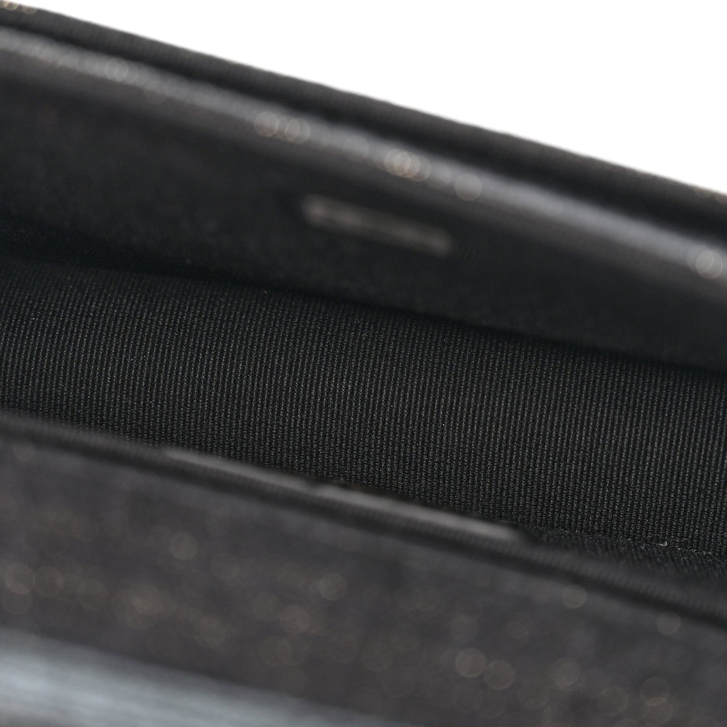 Denim Quilted Double You Mini Flap Black Golden