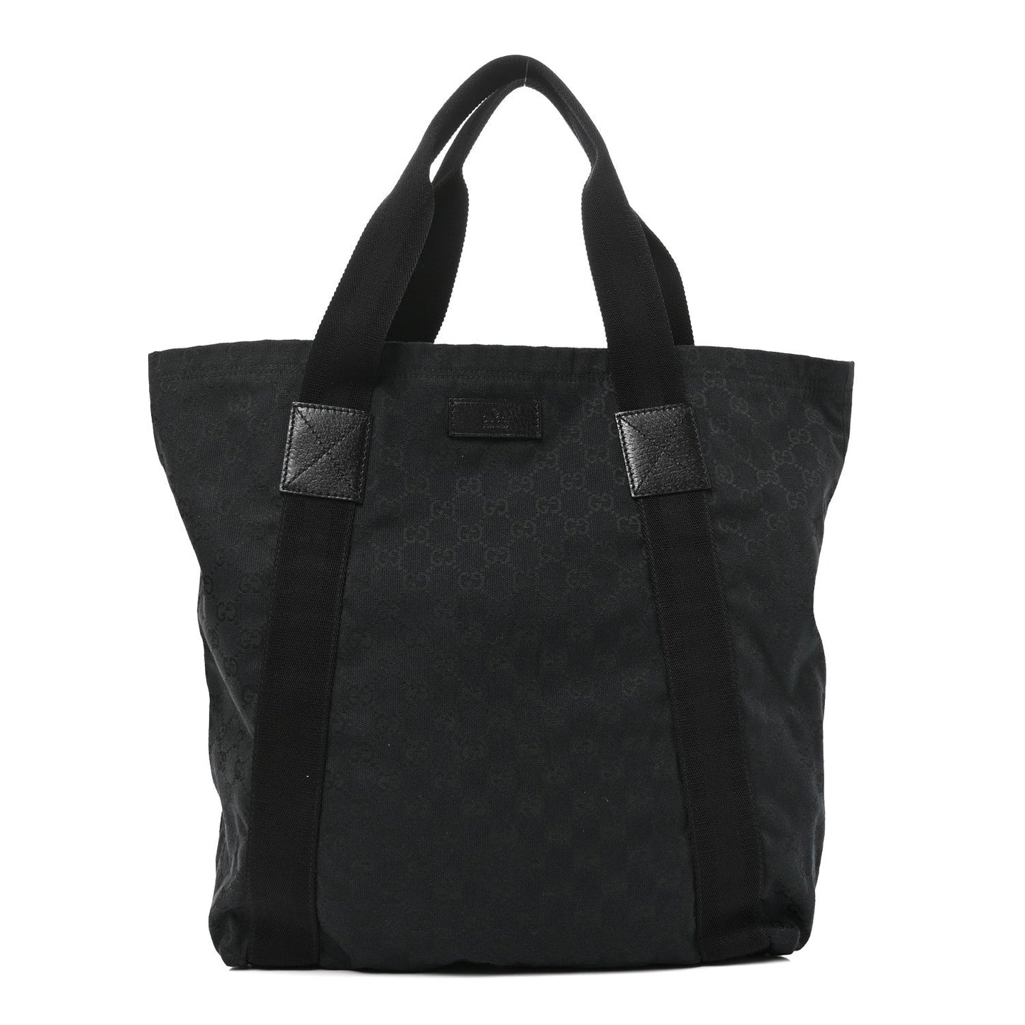 GG Monogram Medium Handle Vertical Tote Black