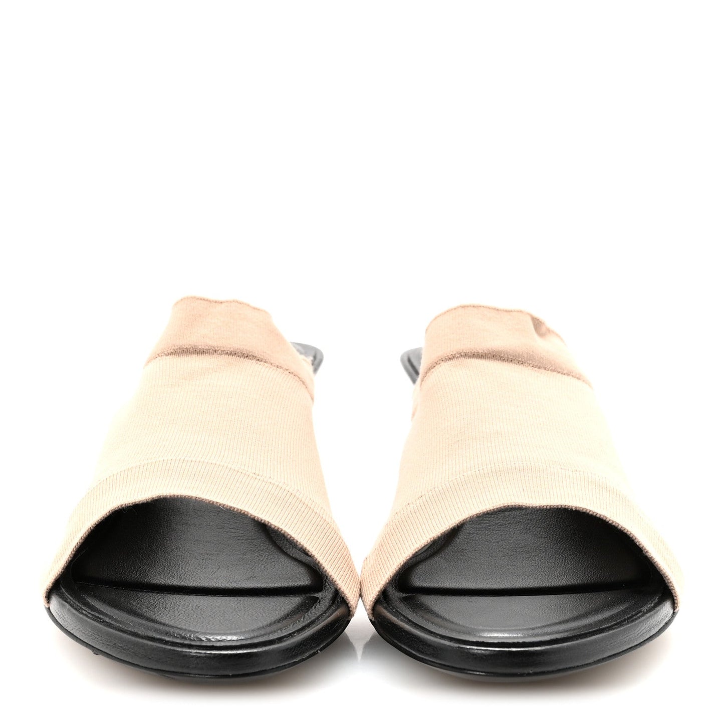Stretch Knit Mule Sandal 37 Beige
