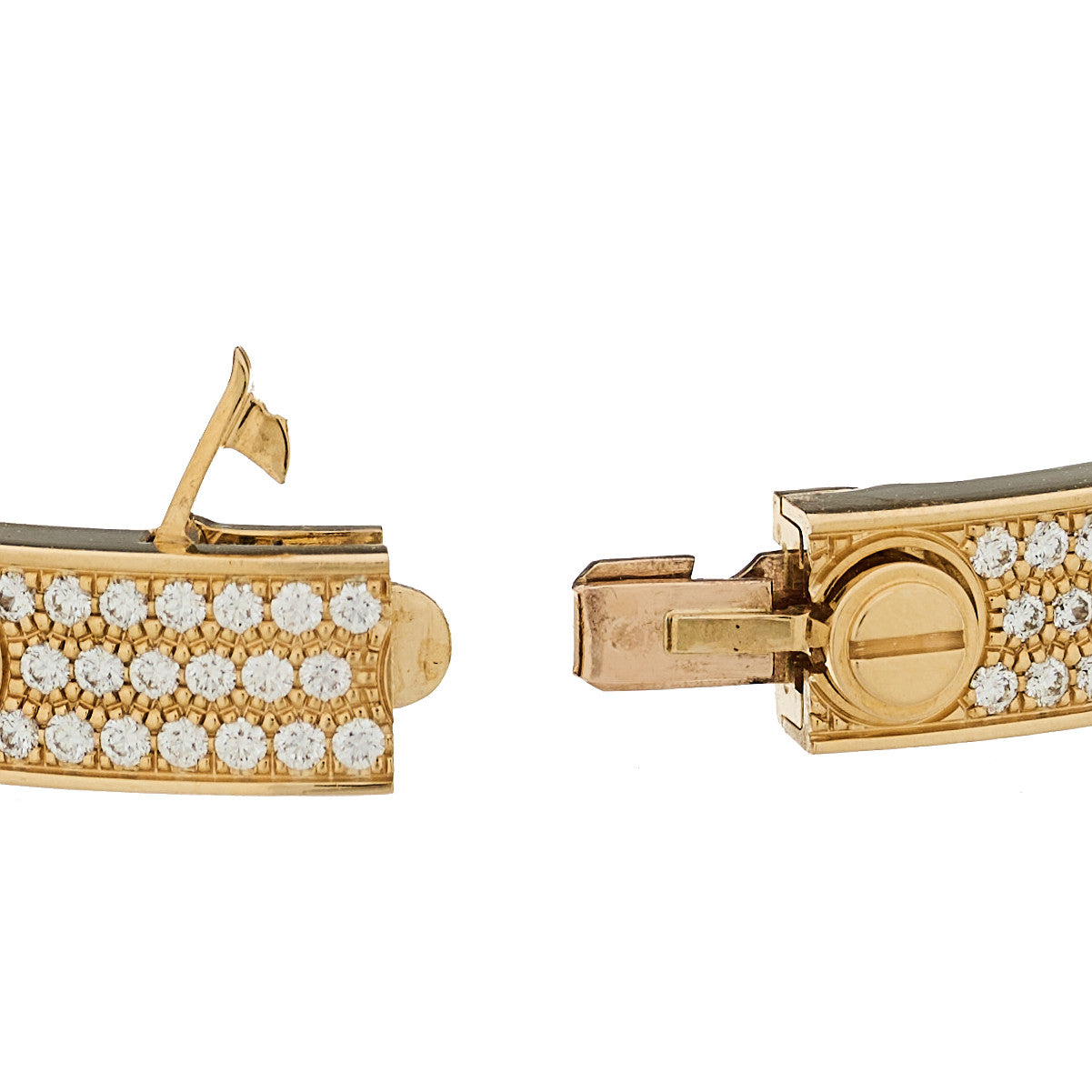 18K Yellow Gold Diamond LOVE Paved Bracelet 18